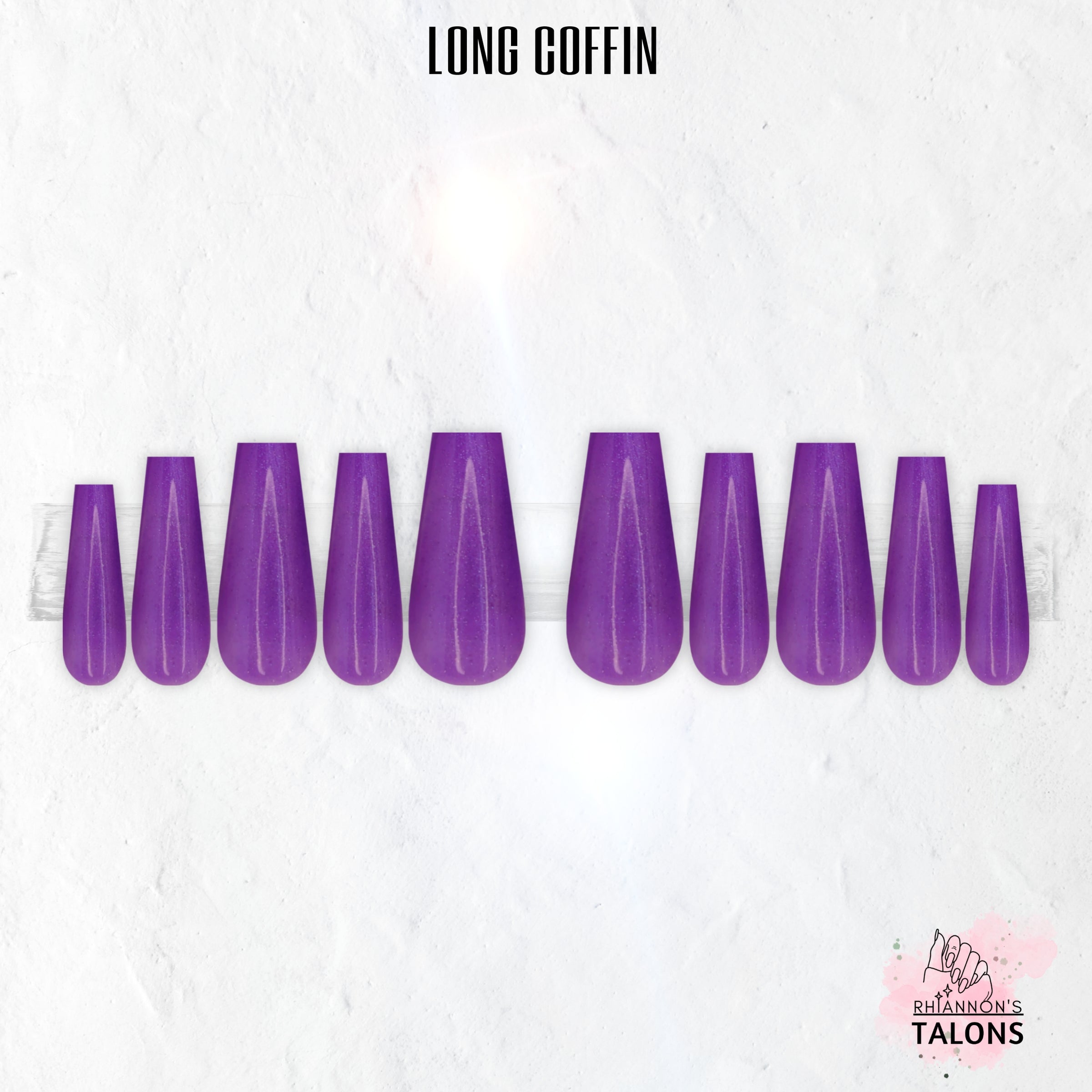 Amethyst Magic purple glitter press-on nails