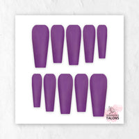 Amethyst Magic purple glitter press-on nails