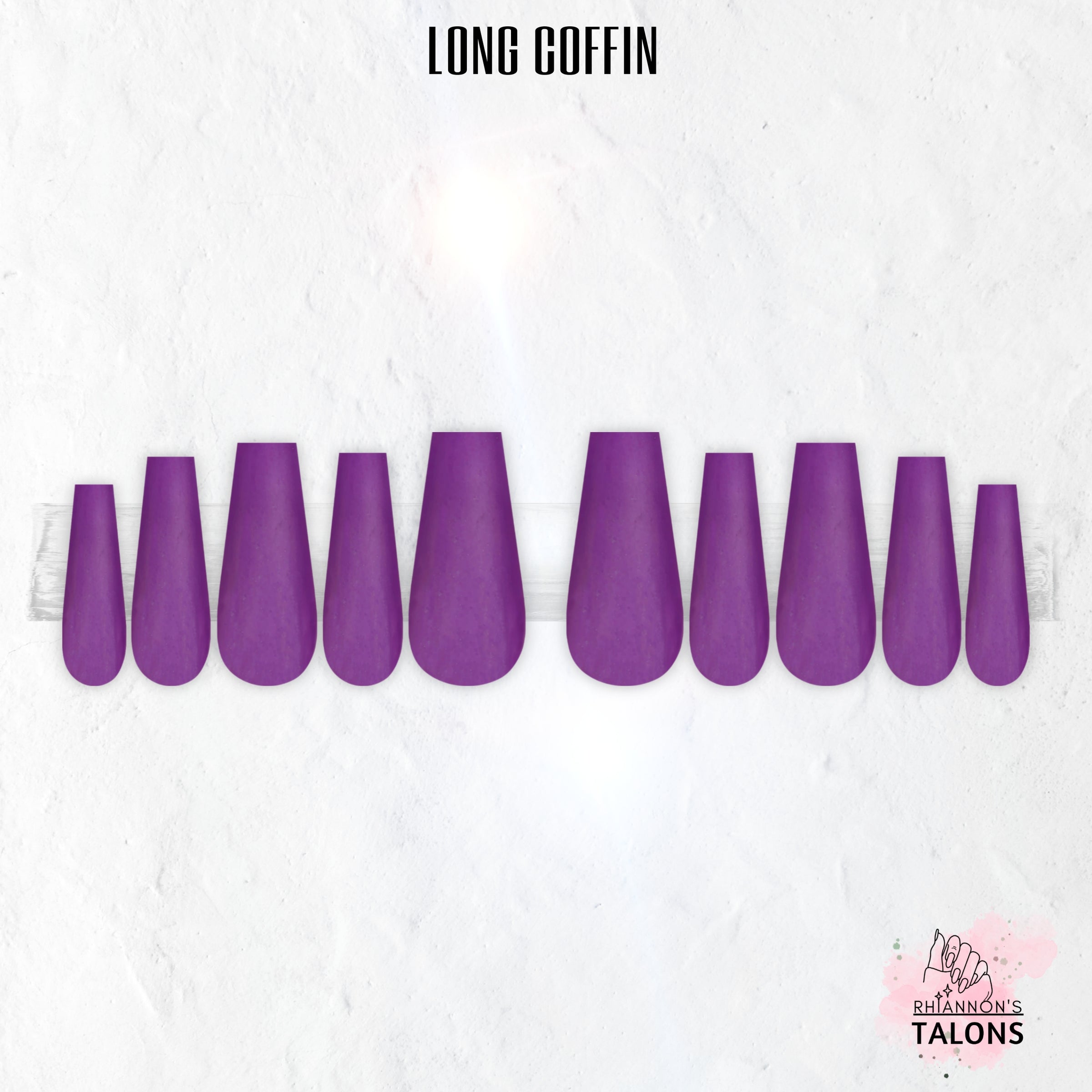 Amethyst Magic purple glitter press-on nails