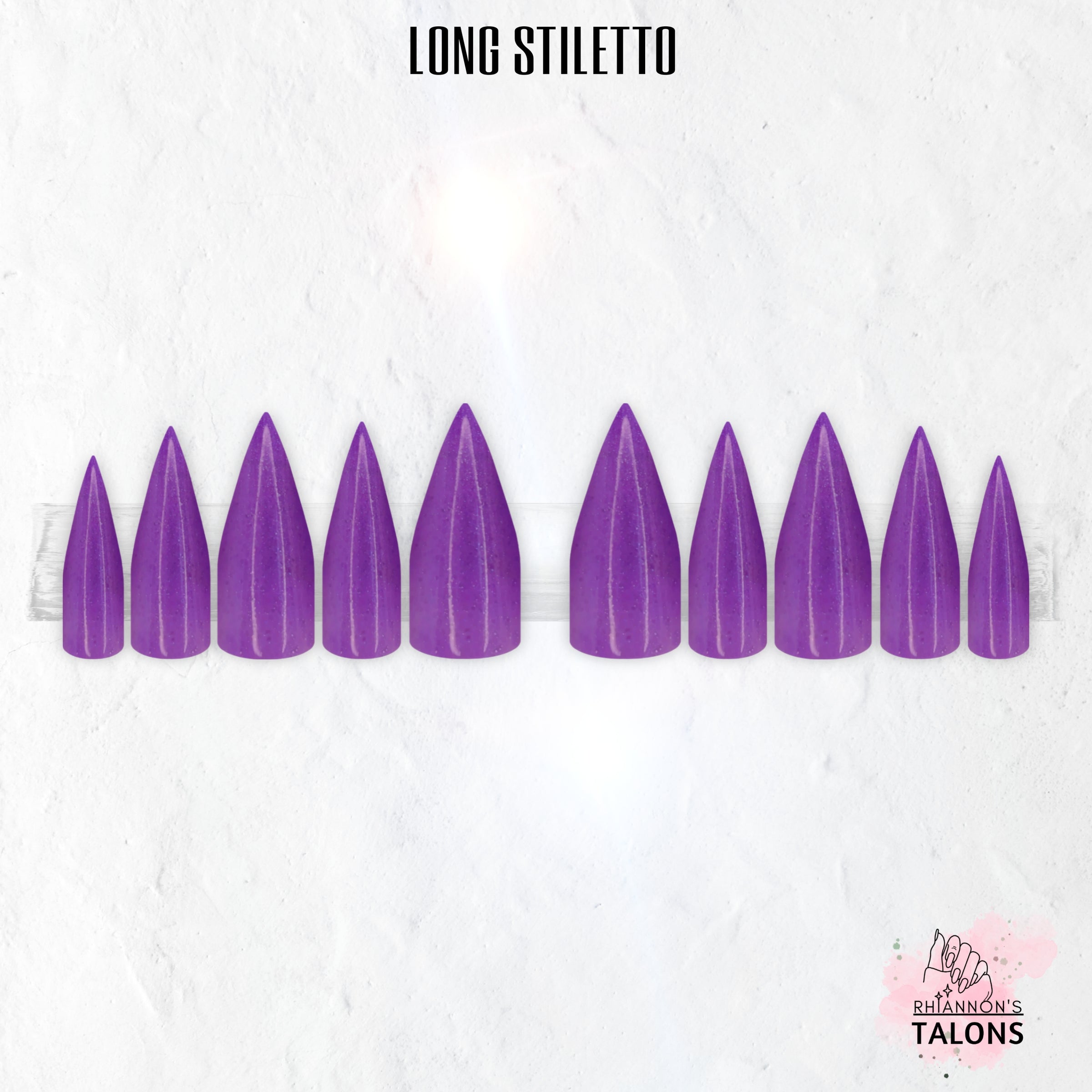 Amethyst Magic purple glitter press-on nails