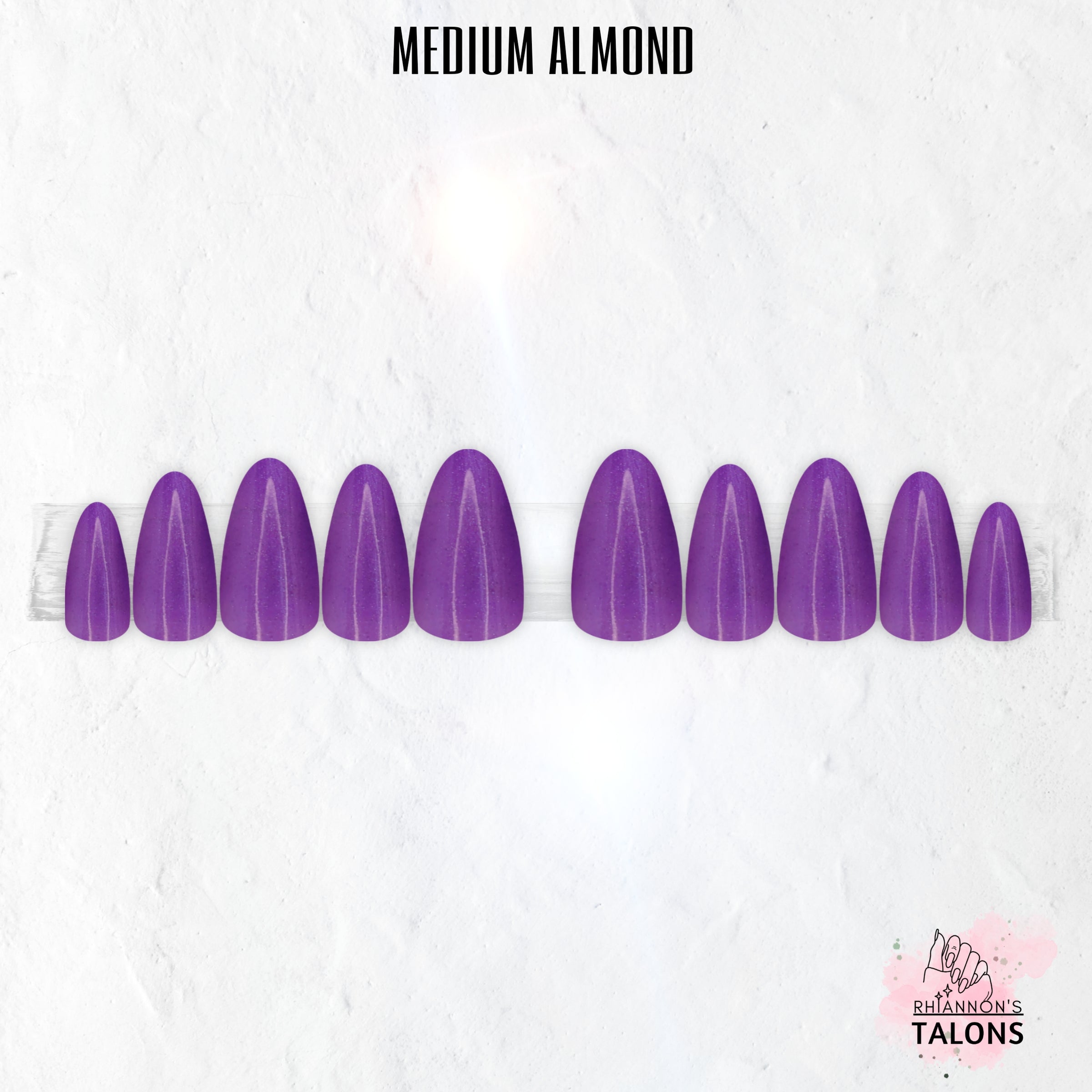 Amethyst Magic purple glitter press-on nails