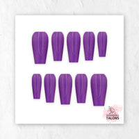 Amethyst Magic purple glitter press-on nails
