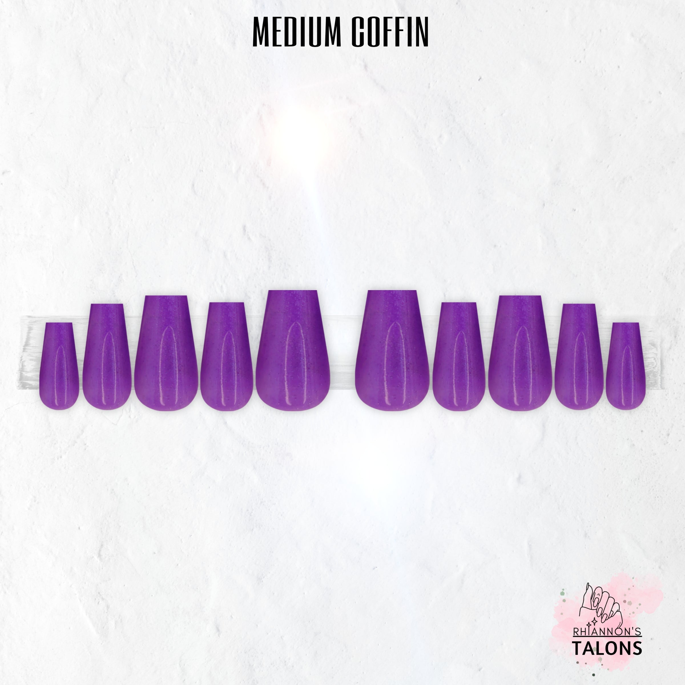 Amethyst Magic purple glitter press-on nails