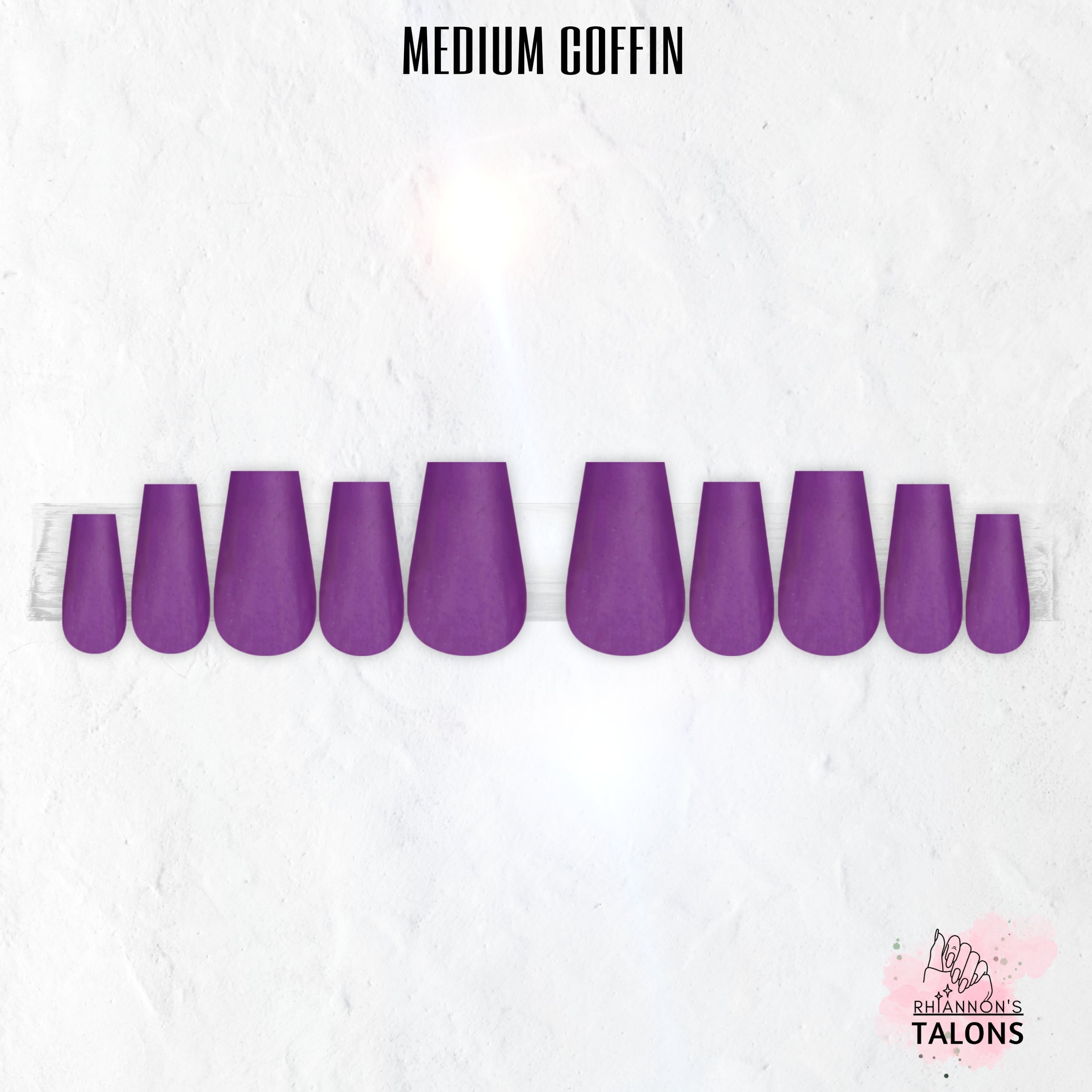 Amethyst Magic purple glitter press-on nails