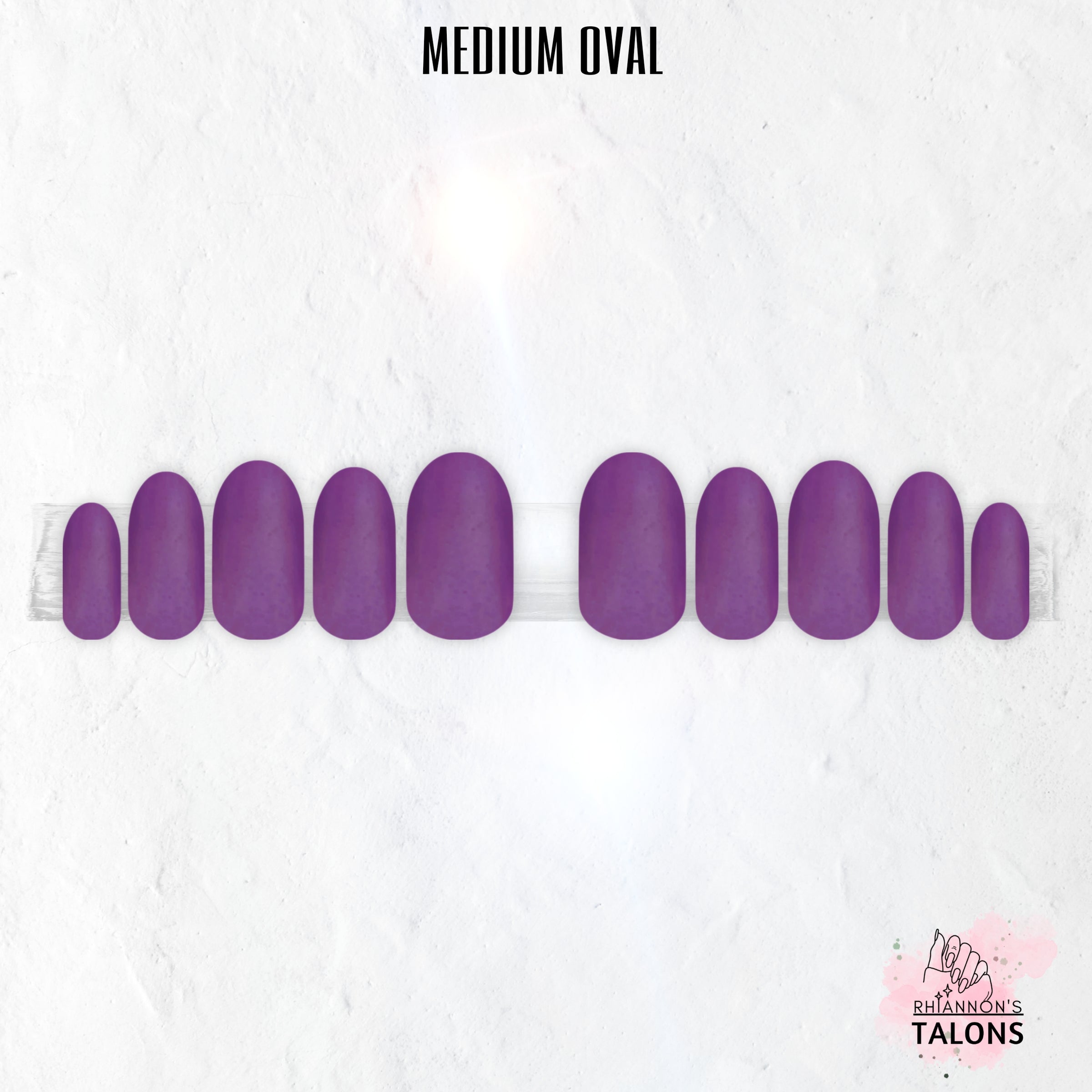 Amethyst Magic purple glitter press-on nails