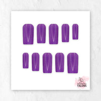 Amethyst Magic purple glitter press-on nails