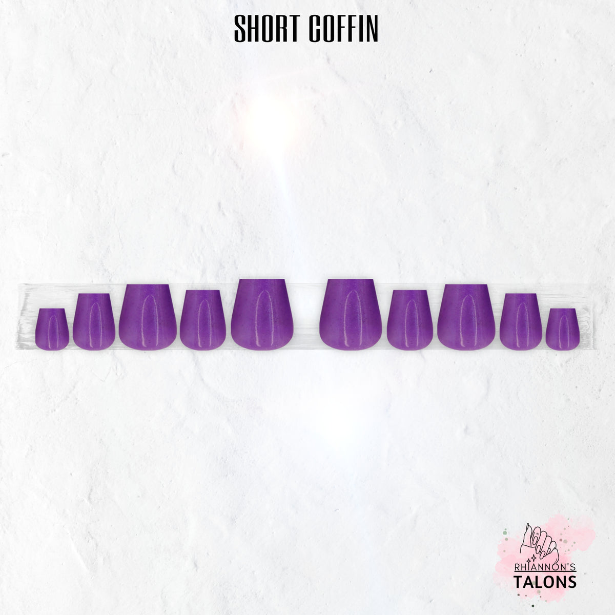 Amethyst Magic purple glitter press-on nails