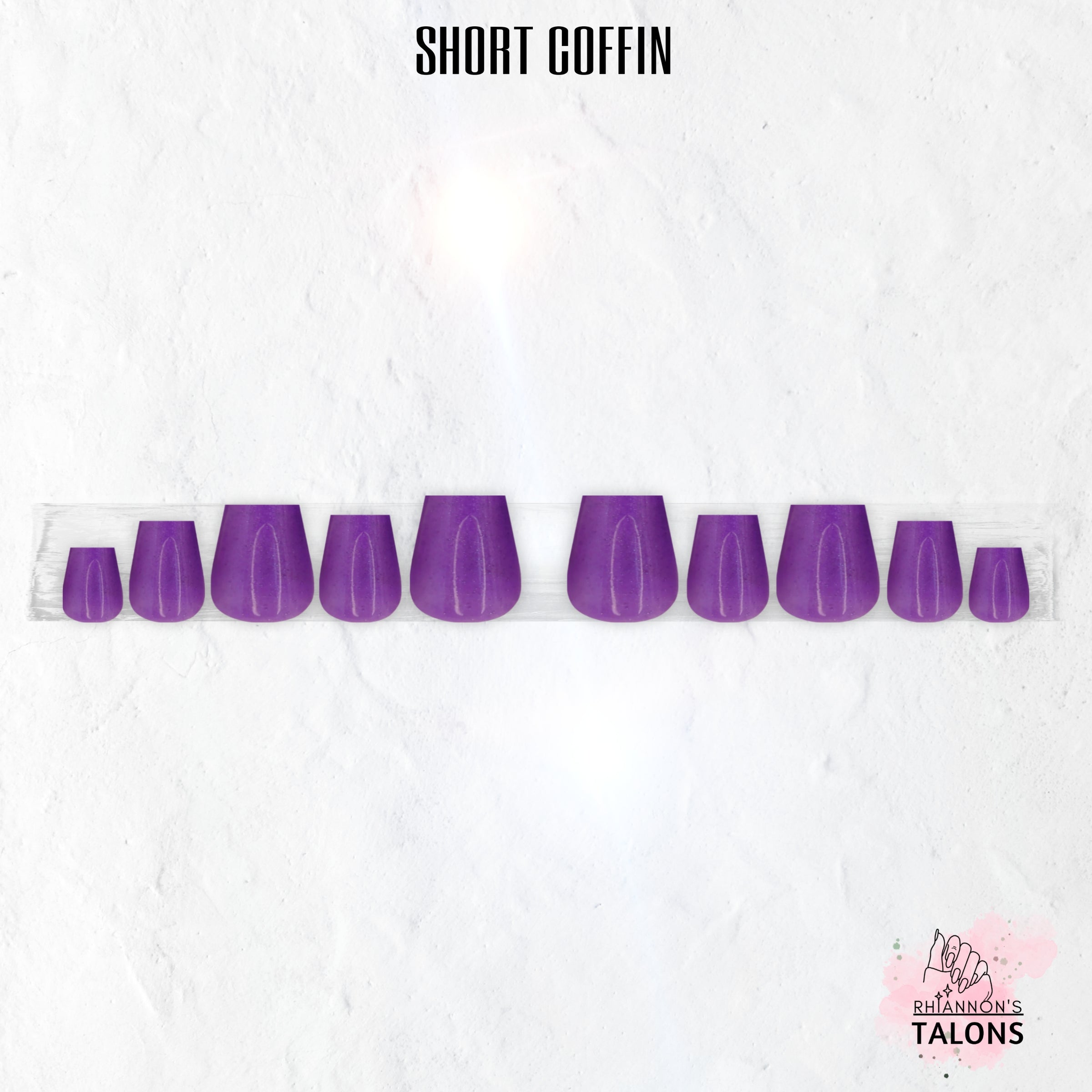 Amethyst Magic purple glitter press-on nails