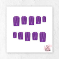 Amethyst Magic purple glitter press-on nails
