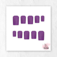 Amethyst Magic purple glitter press-on nails