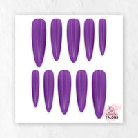 Amethyst Magic purple glitter press-on nails