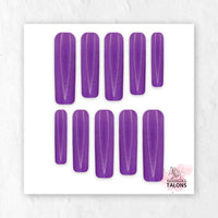 Amethyst Magic purple glitter press-on nails