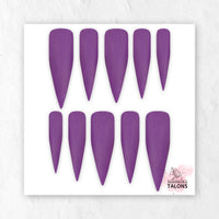 Amethyst Magic purple glitter press-on nails
