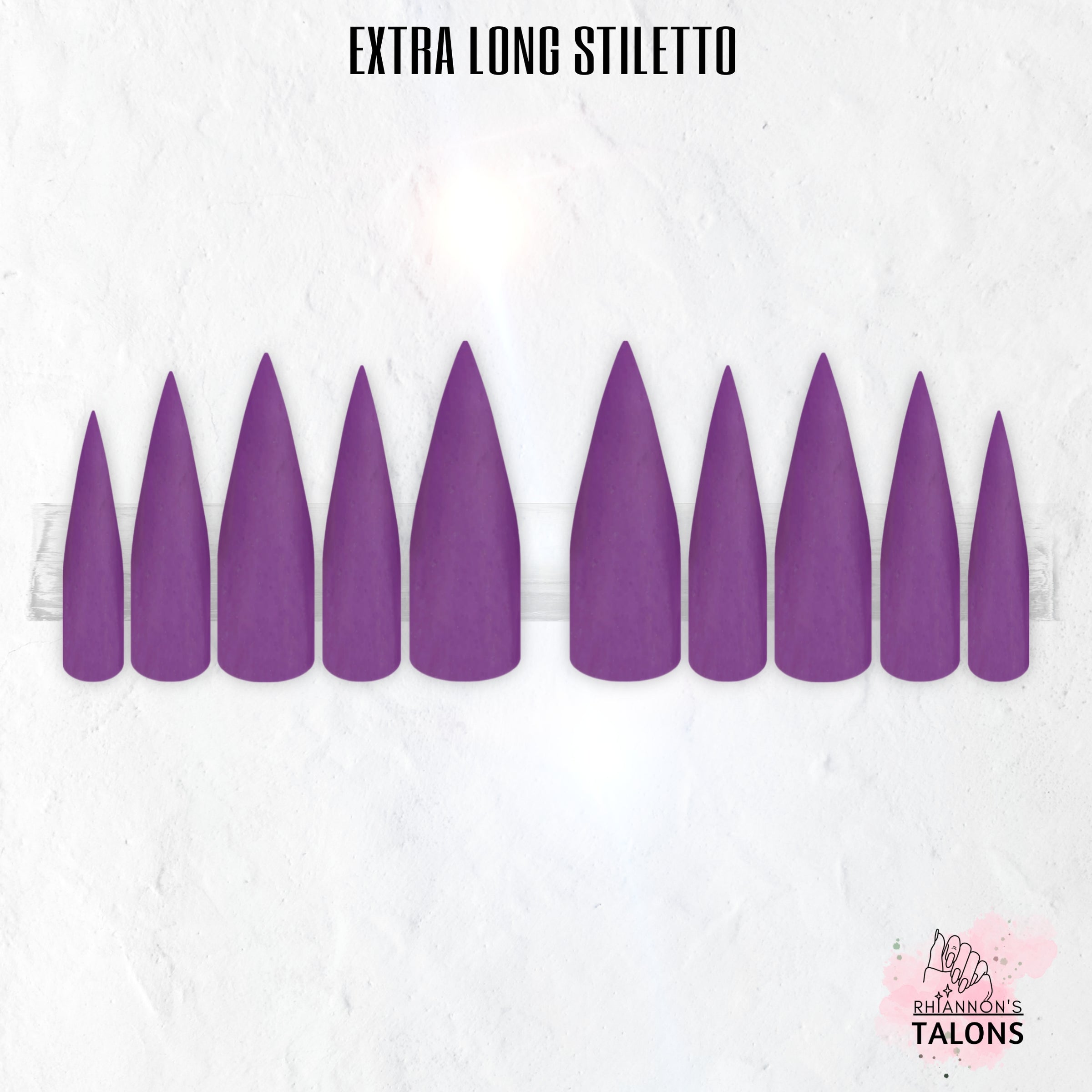 Amethyst Magic purple glitter press-on nails