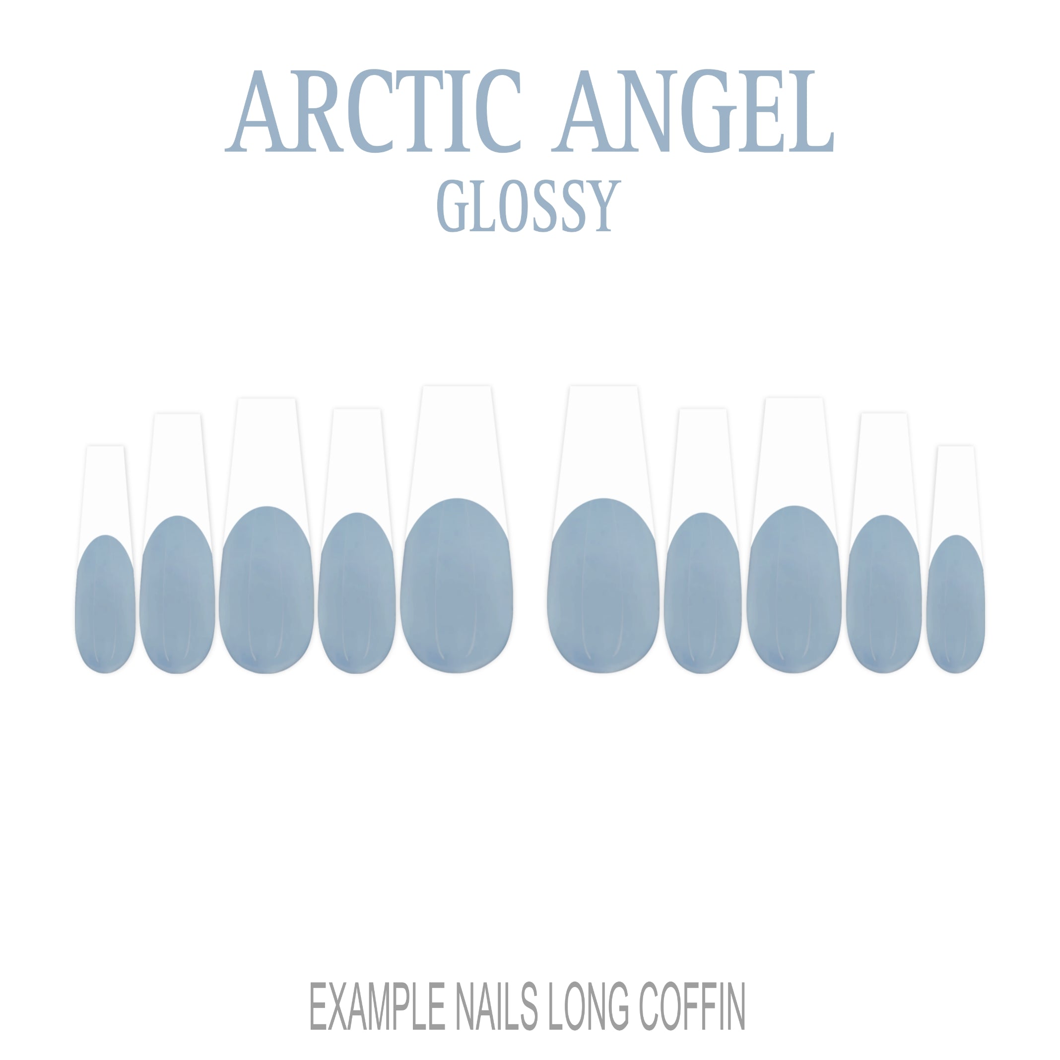 Arctic Angel white French tip nails