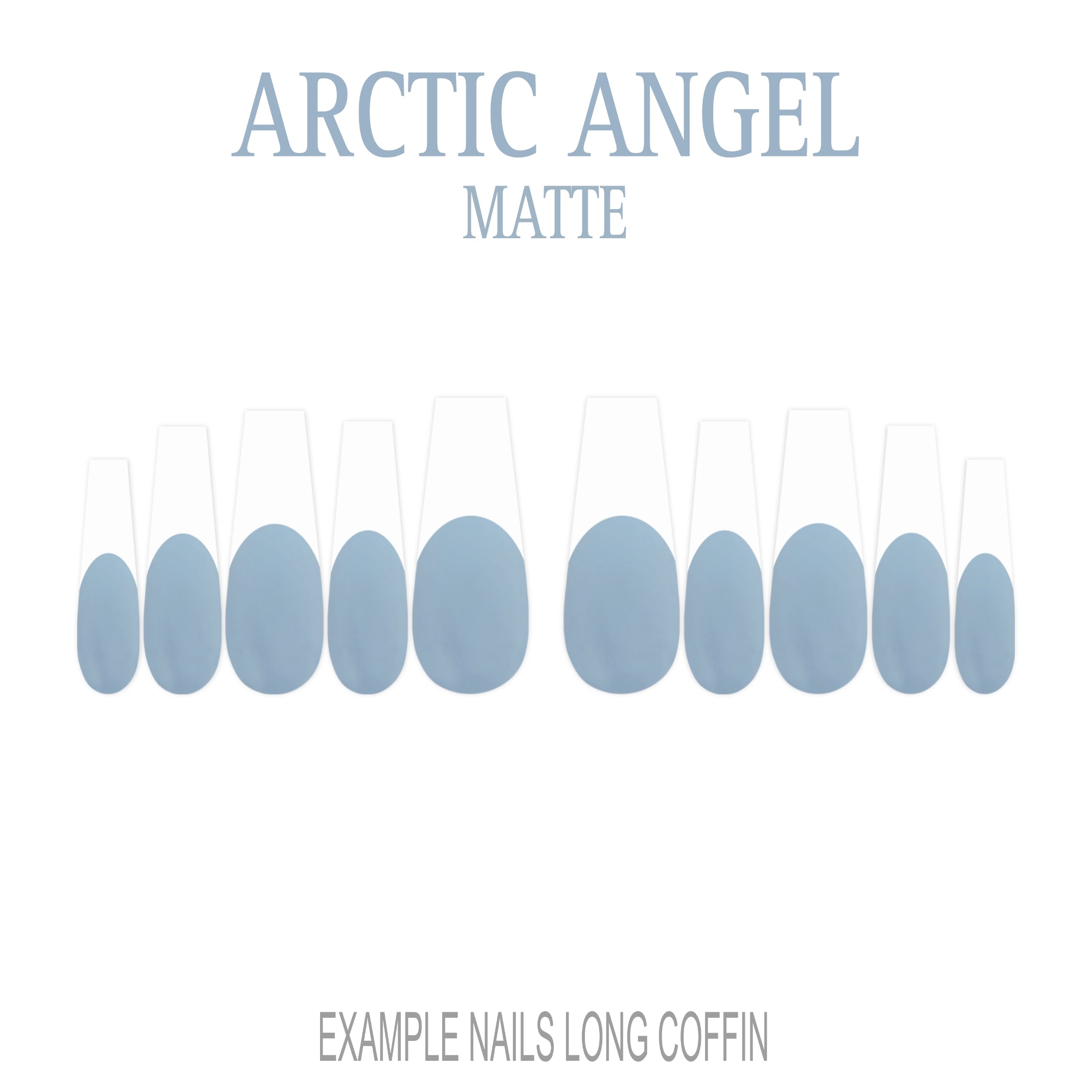Arctic Angel white French tip nails