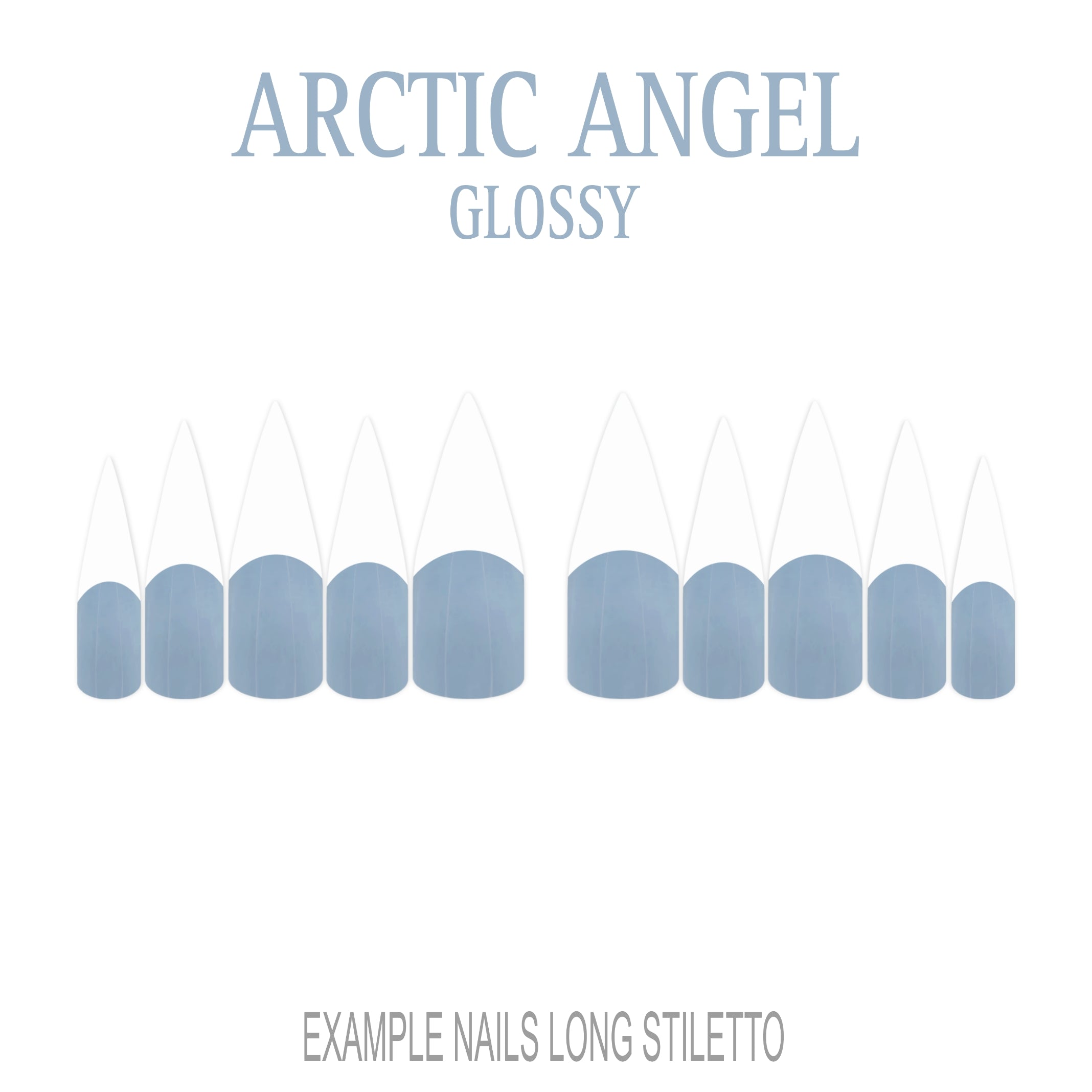 Arctic Angel white French tip nails