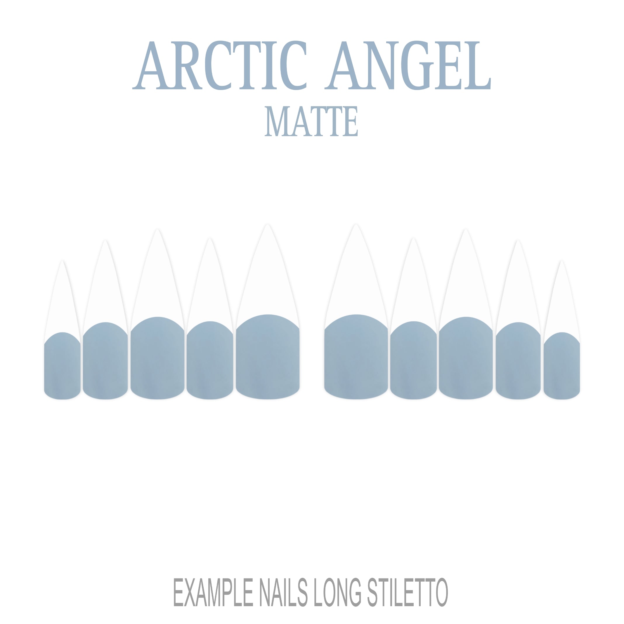 Arctic Angel white French tip nails