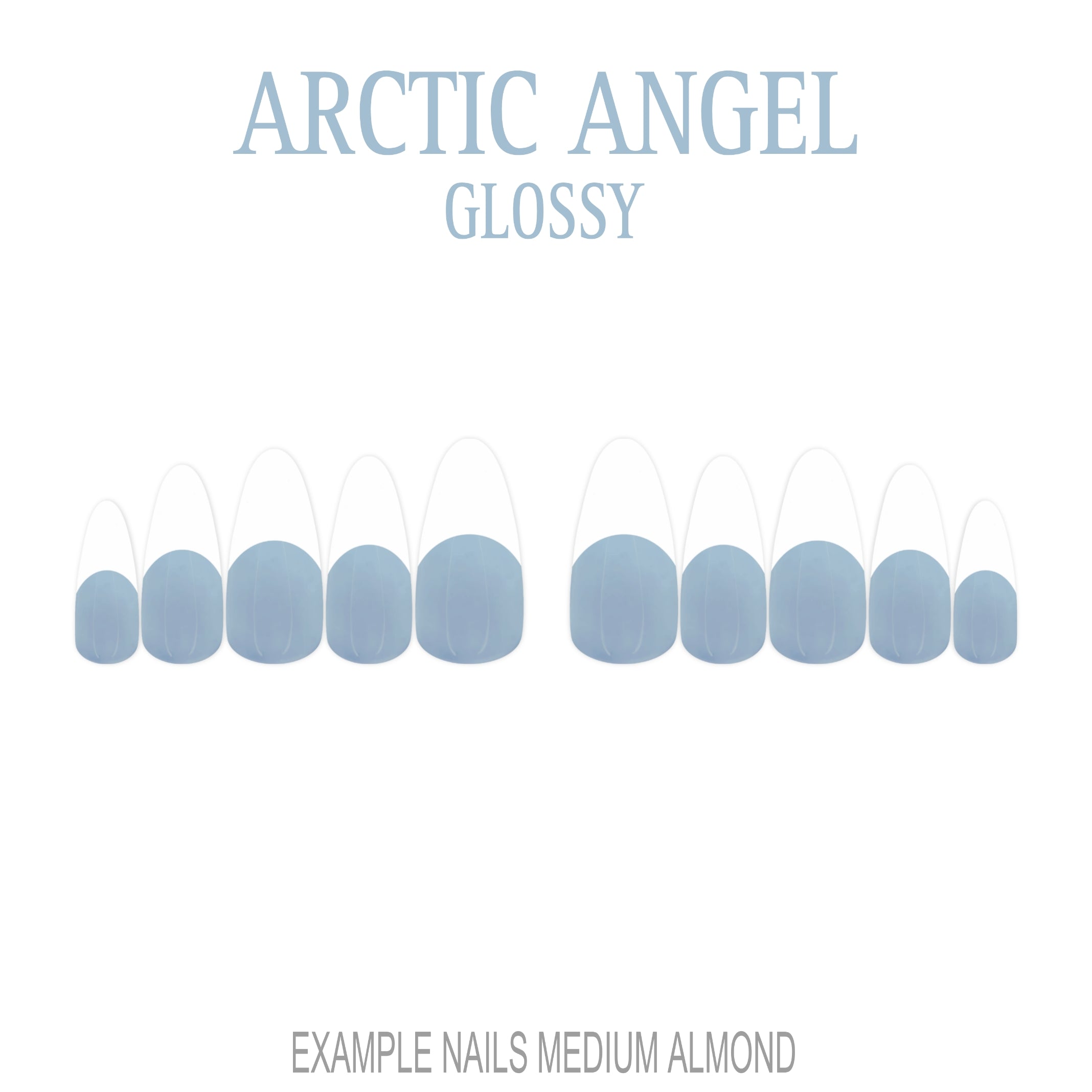 Arctic Angel white French tip nails