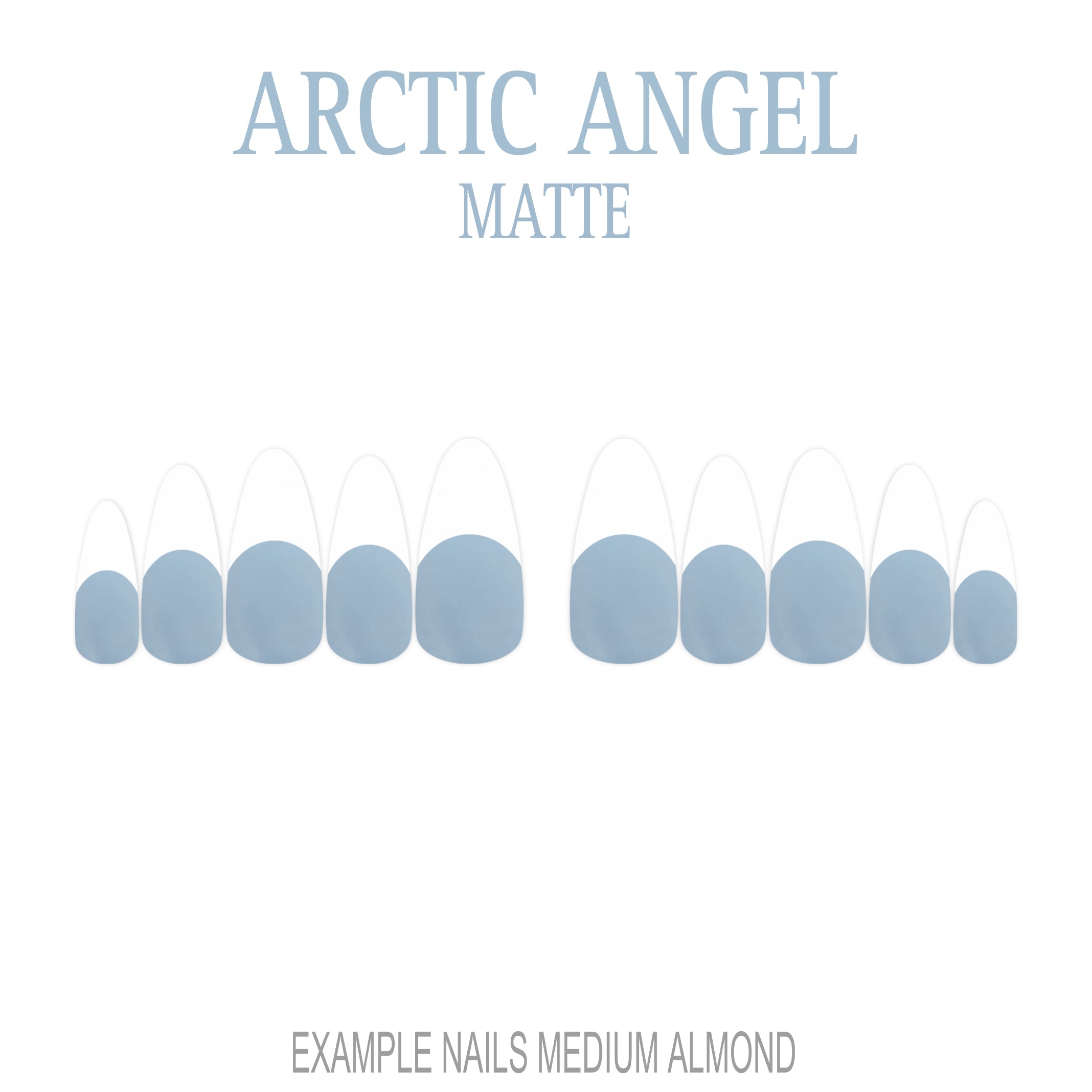 Arctic Angel white French tip nails
