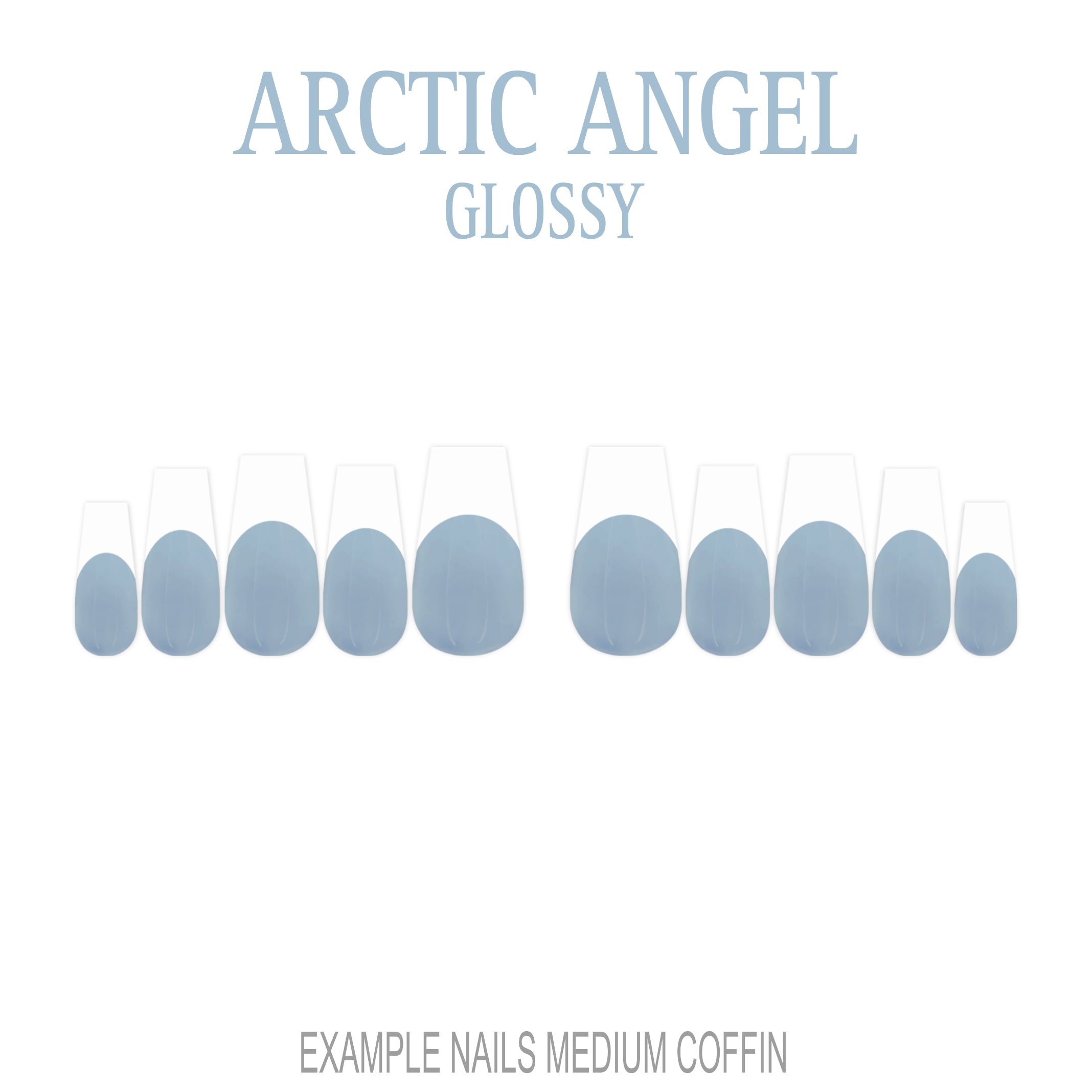 Arctic Angel white French tip nails