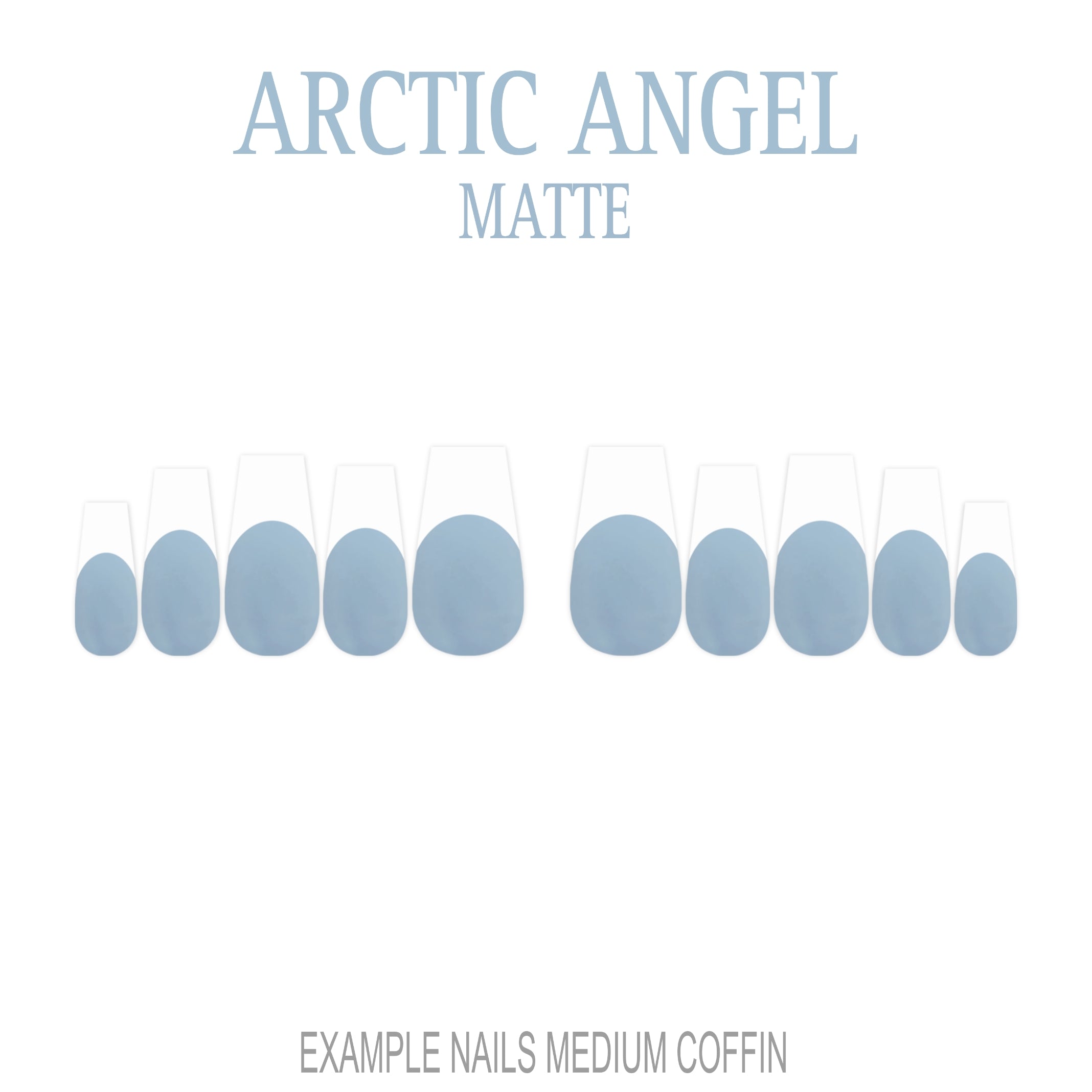 Arctic Angel white French tip nails