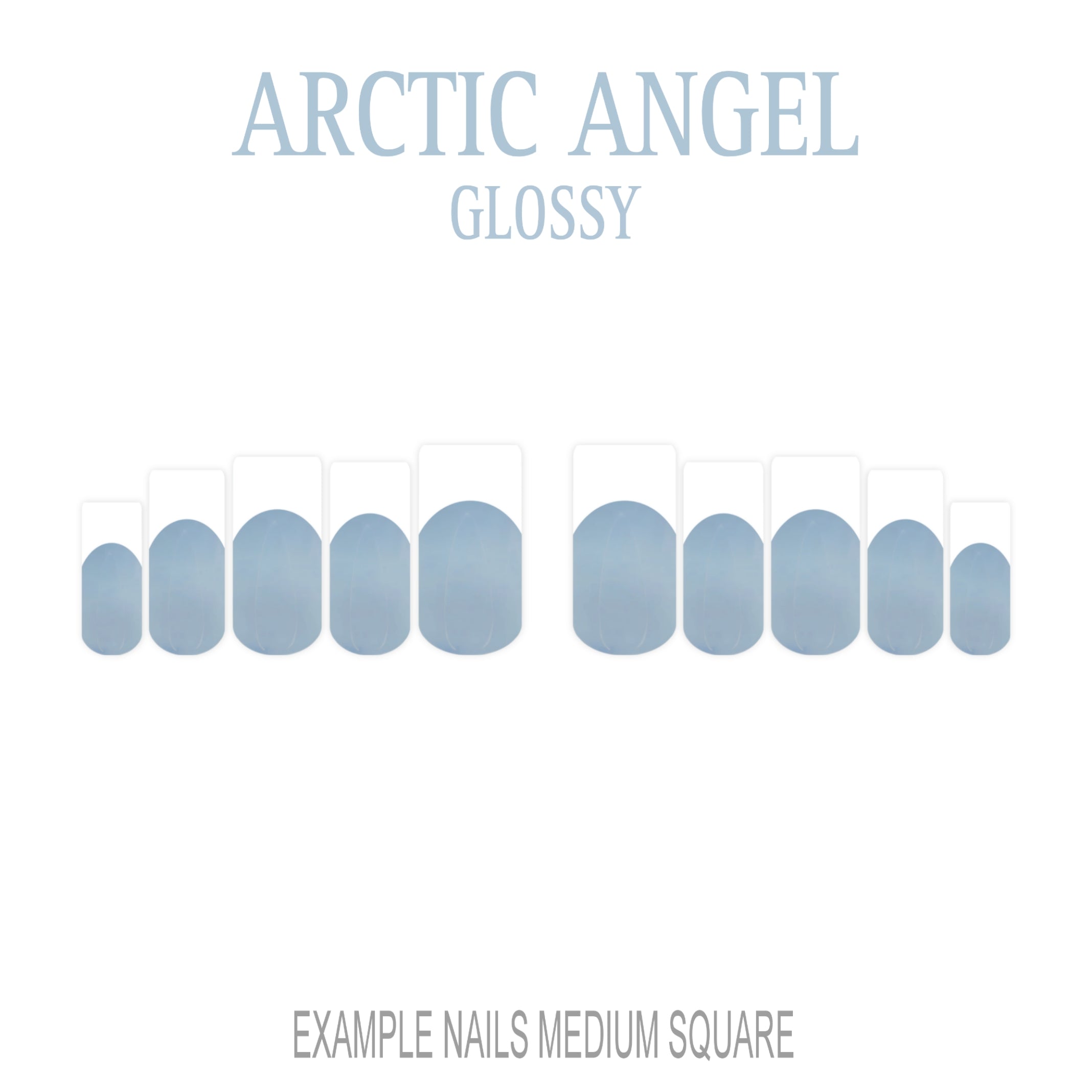 Arctic Angel white French tip nails