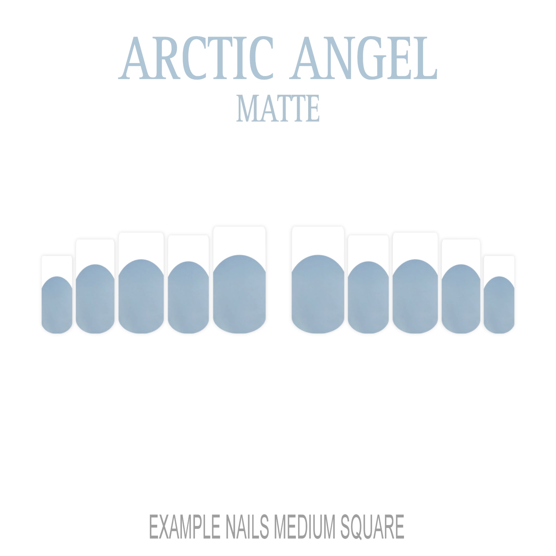 Arctic Angel white French tip nails