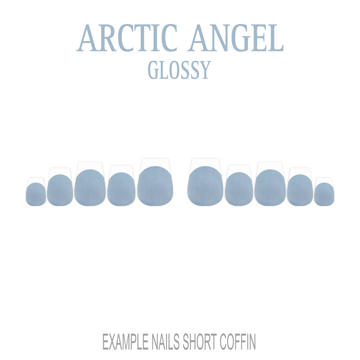 Arctic Angel white French tip nails