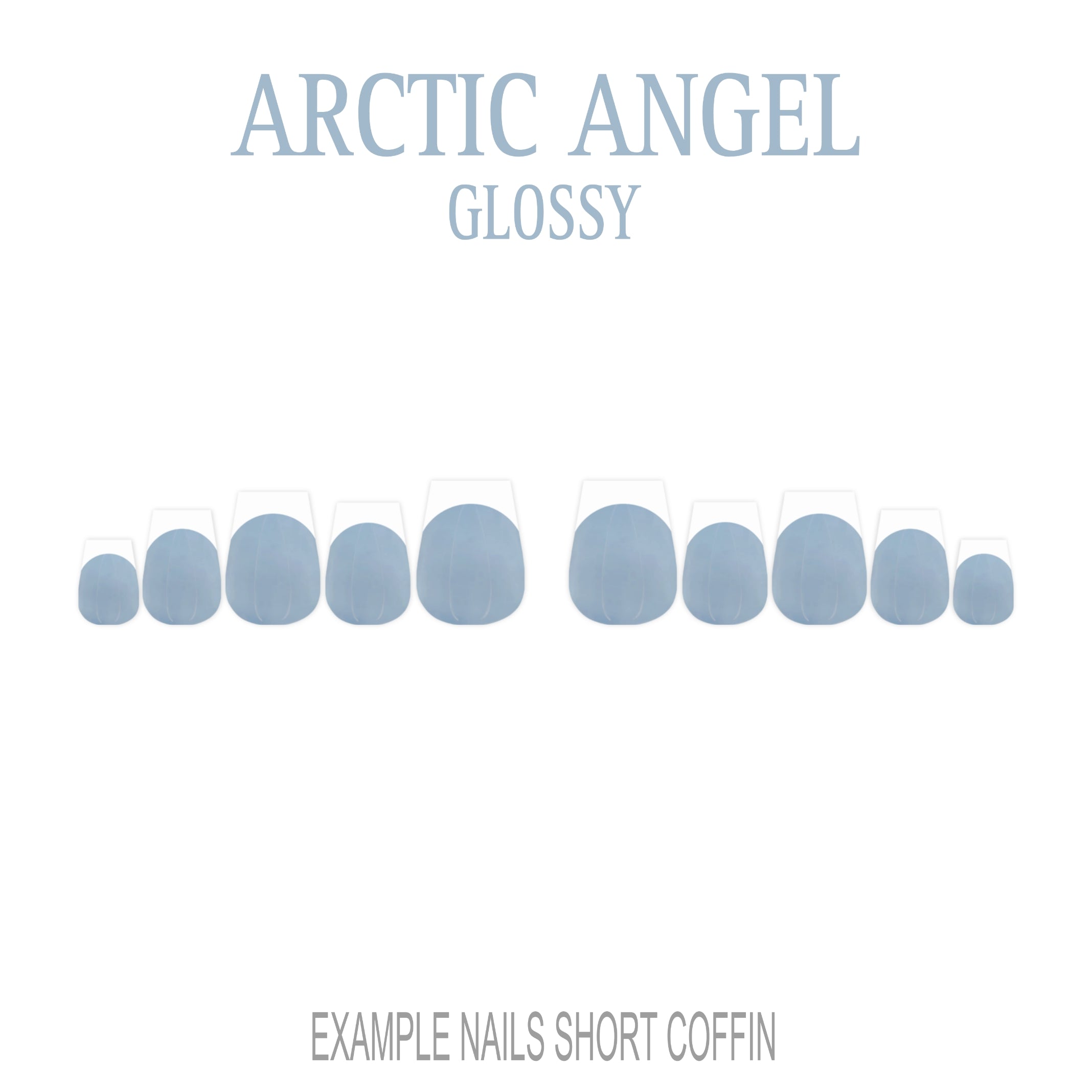 Arctic Angel white French tip nails