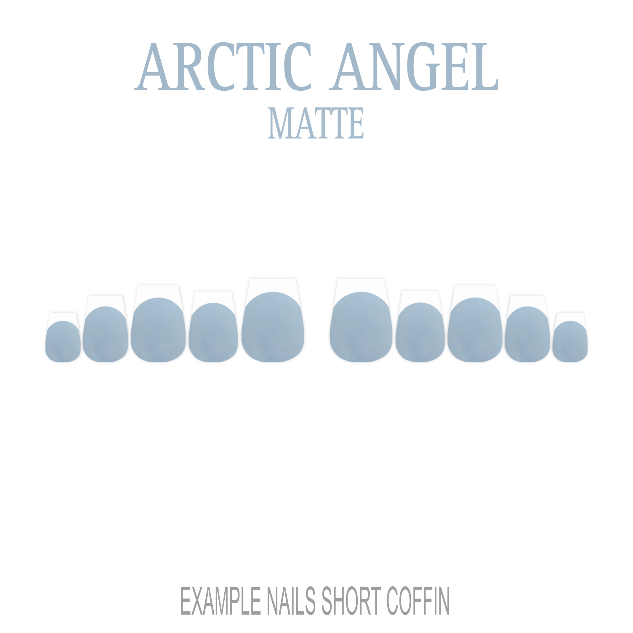 Arctic Angel white French tip nails