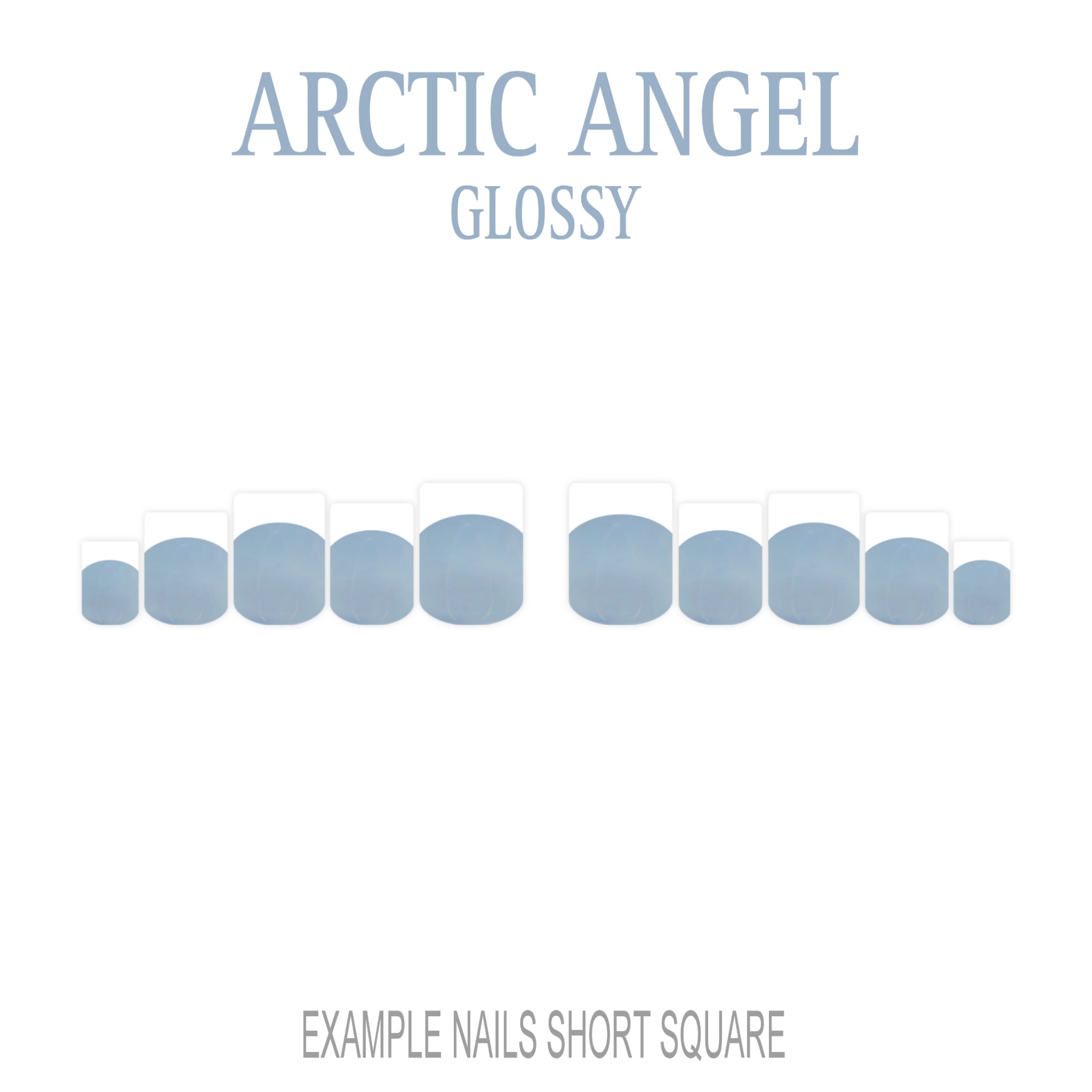 Arctic Angel white French tip nails