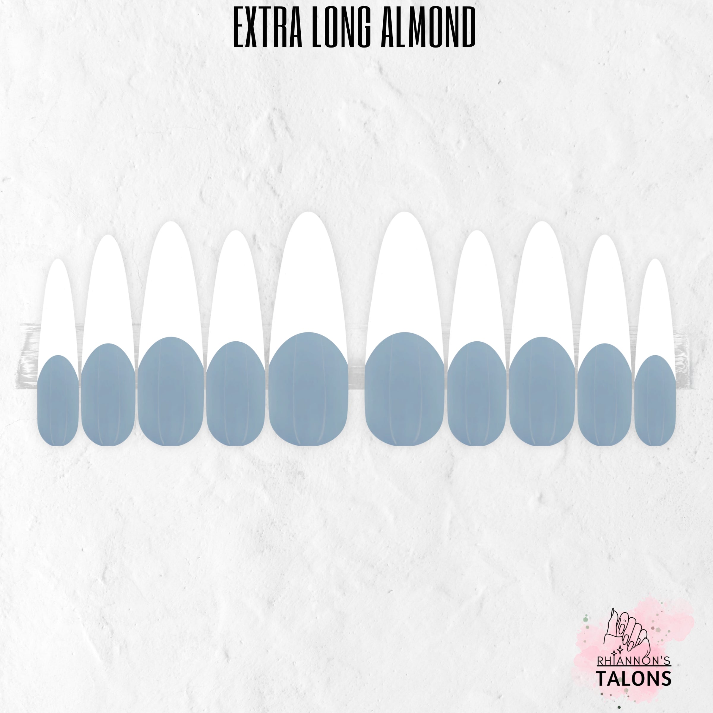 Arctic Angel white French tip nails