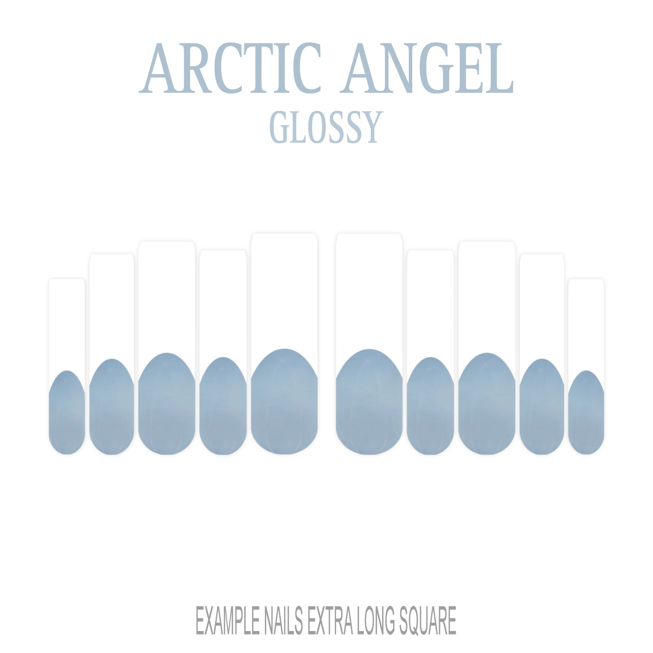 Arctic Angel white French tip nails