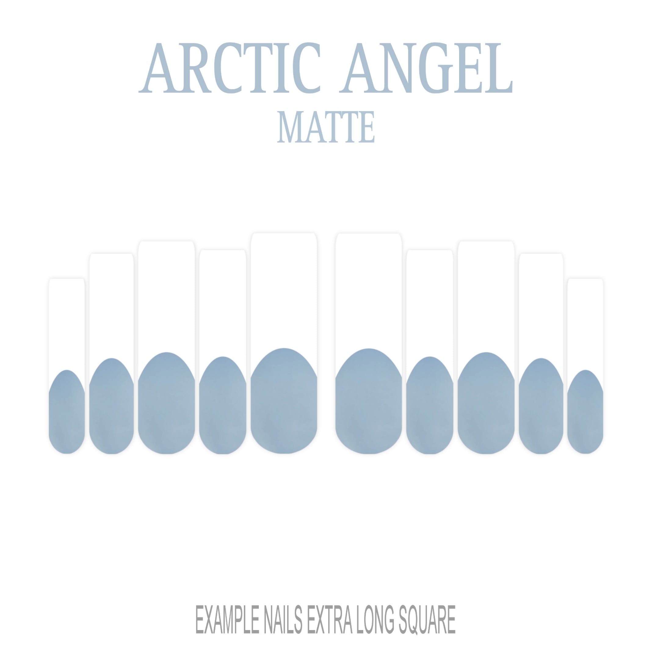 Arctic Angel white French tip nails
