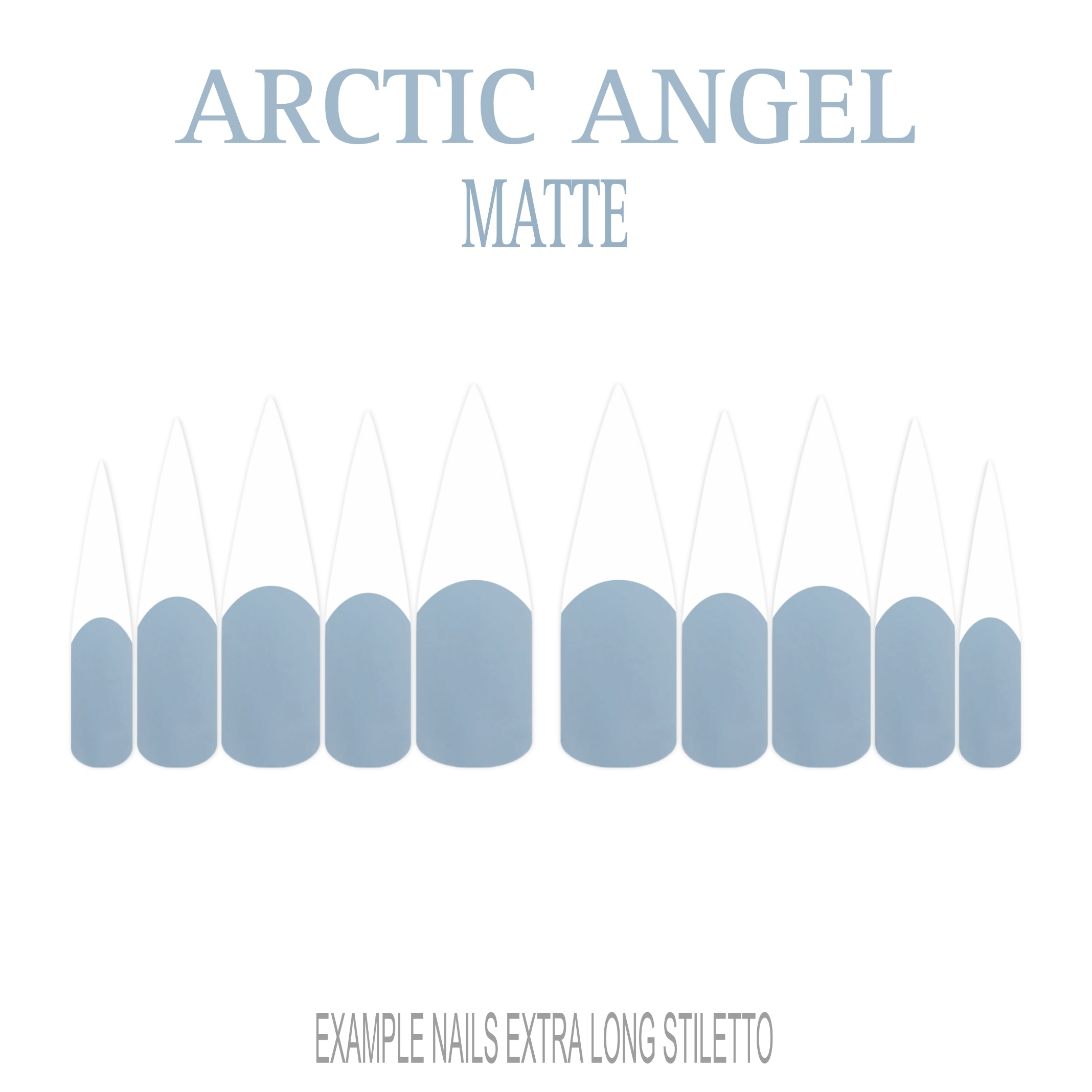 Arctic Angel white French tip nails
