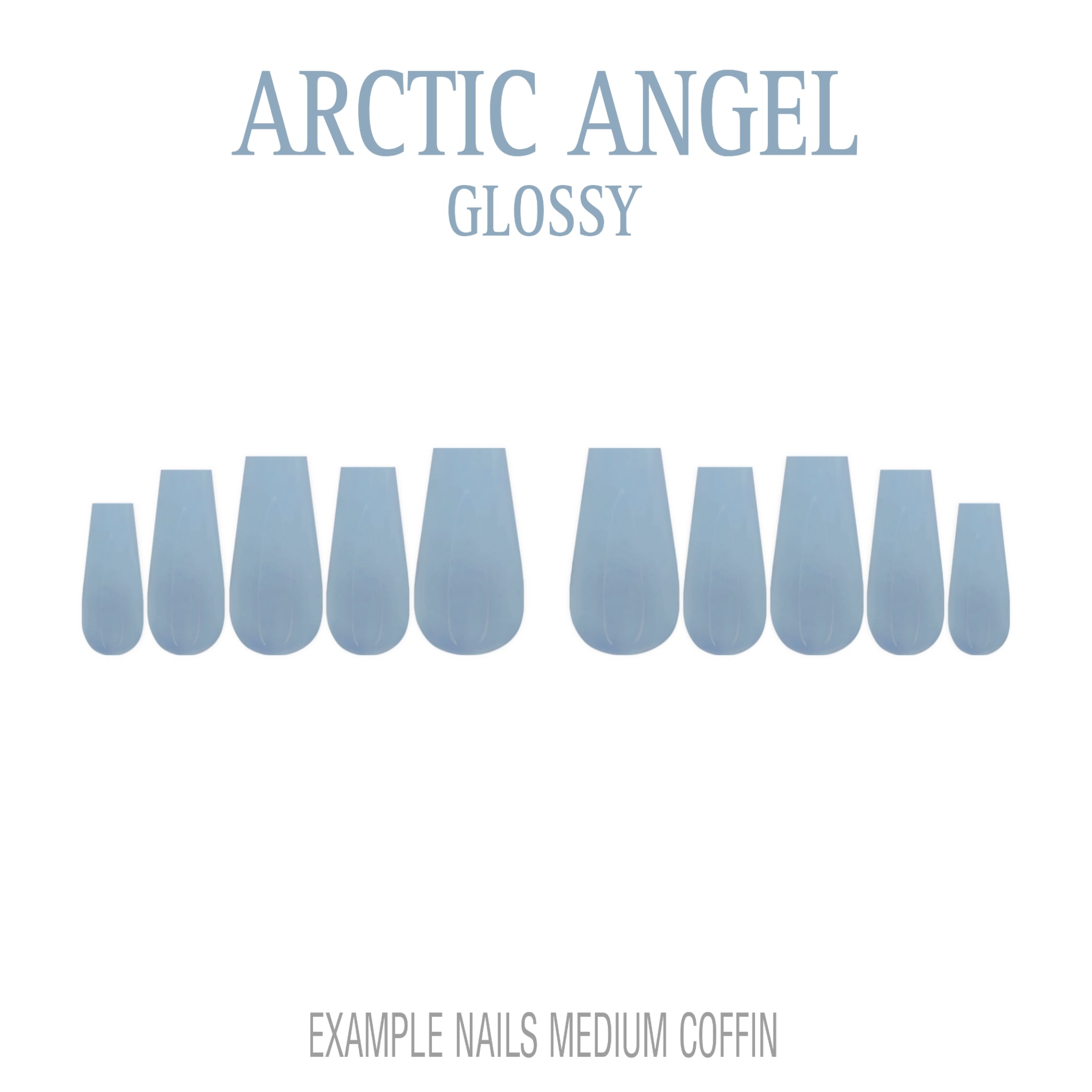 Arctic Angel pale blue press-on nails