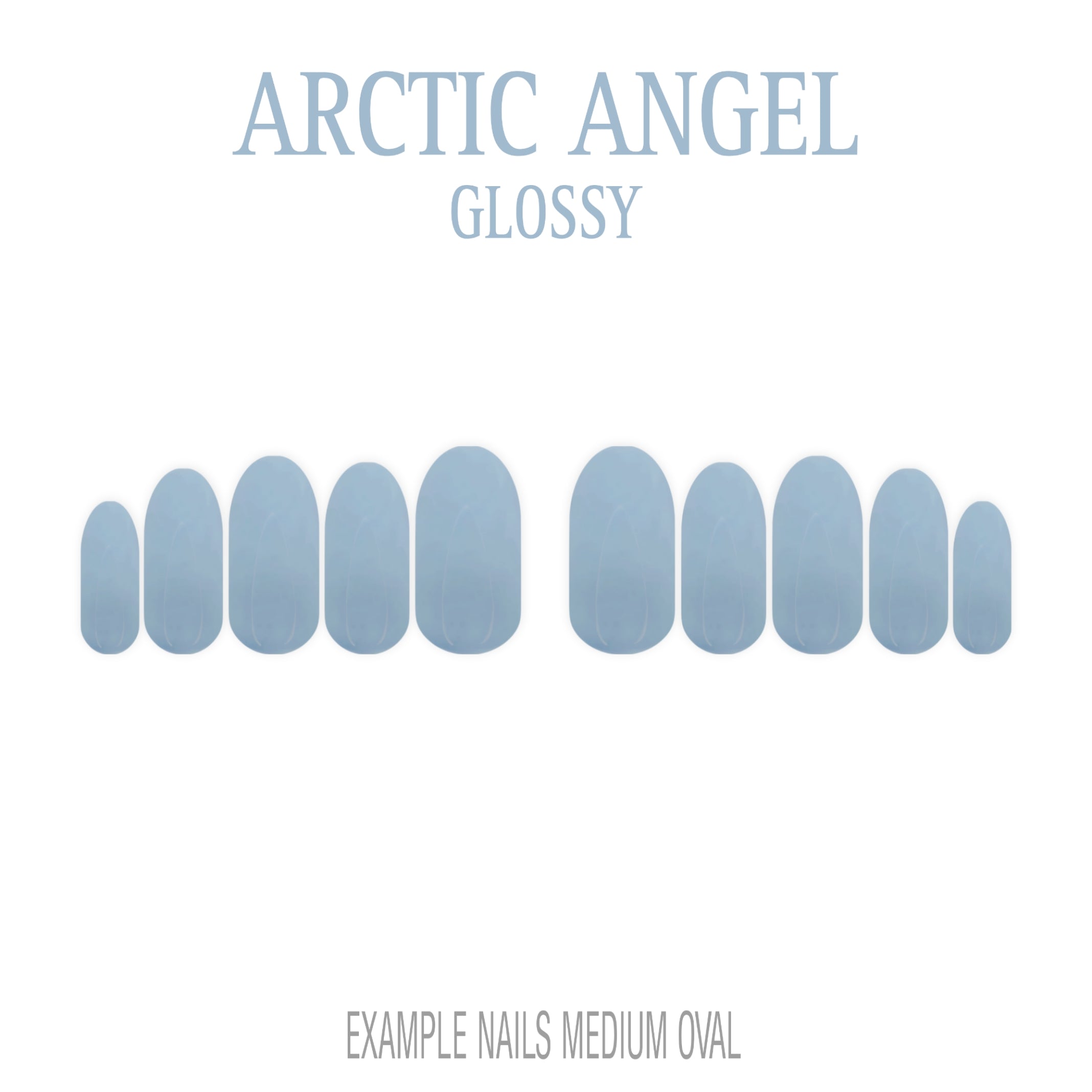 Arctic Angel pale blue press-on nails