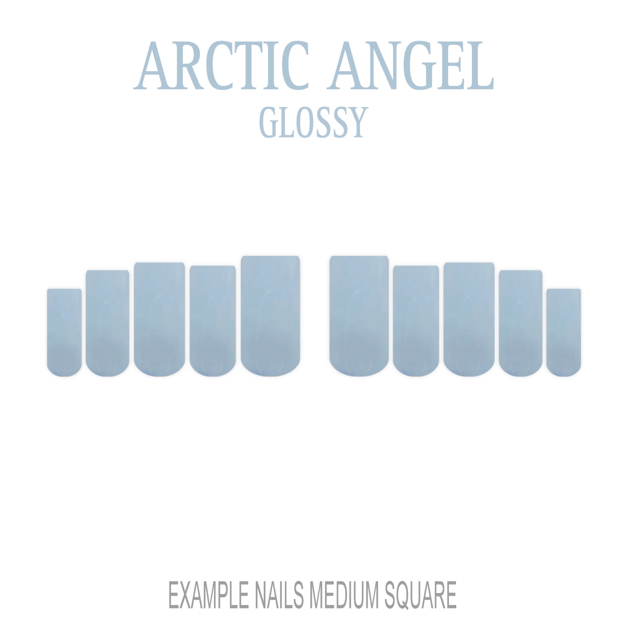 Arctic Angel pale blue press-on nails