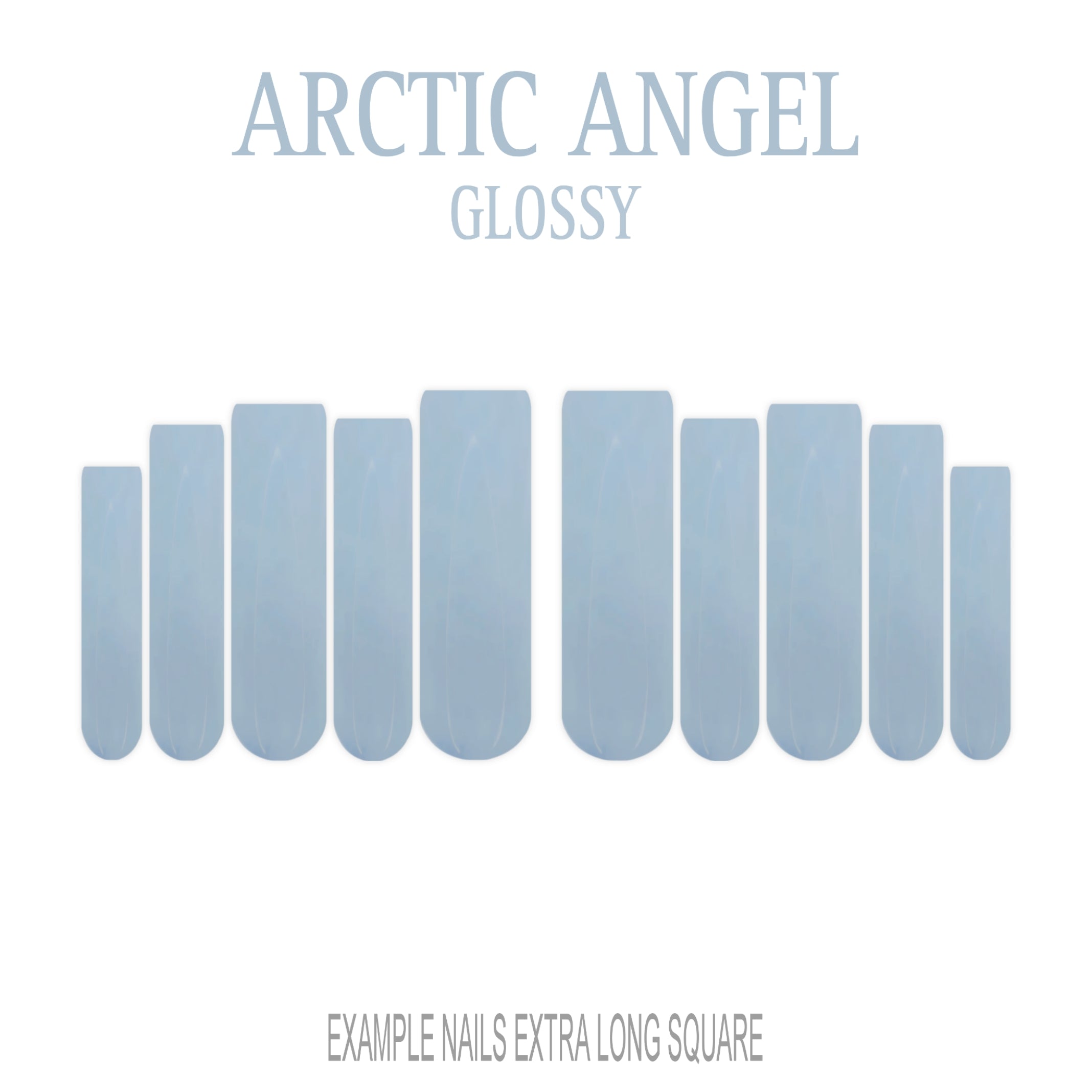 Arctic Angel pale blue press-on nails