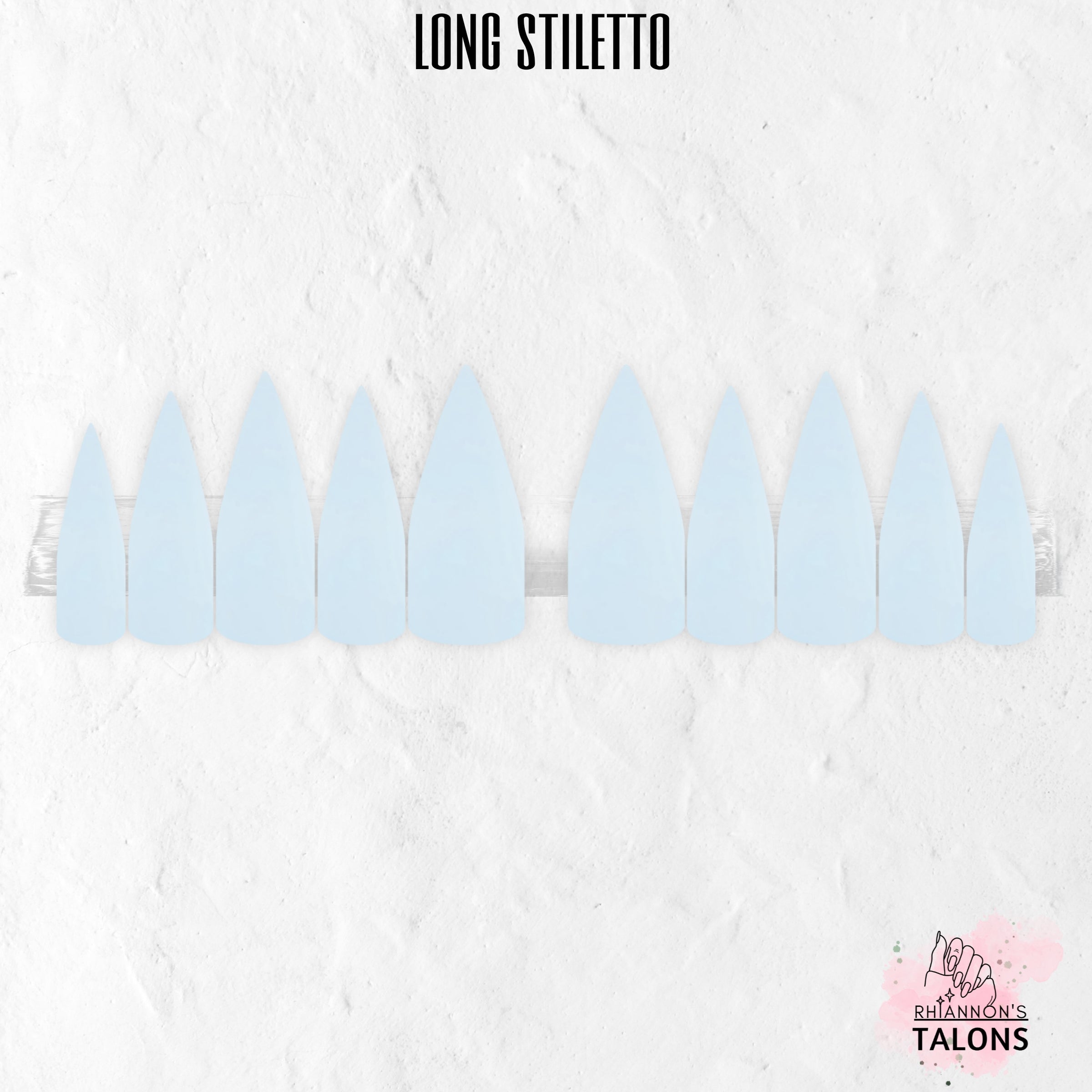 Azure Mist blue press-on nails