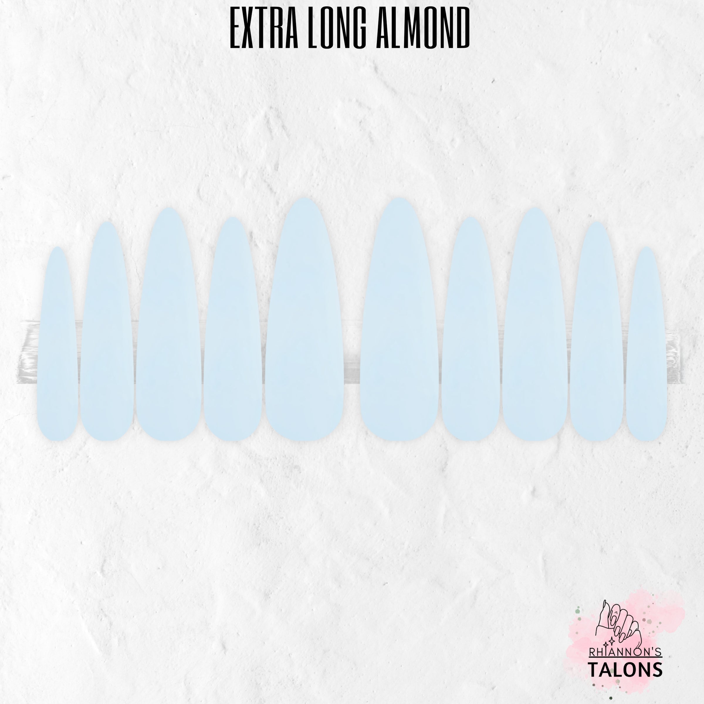 Azure Mist blue press-on nails