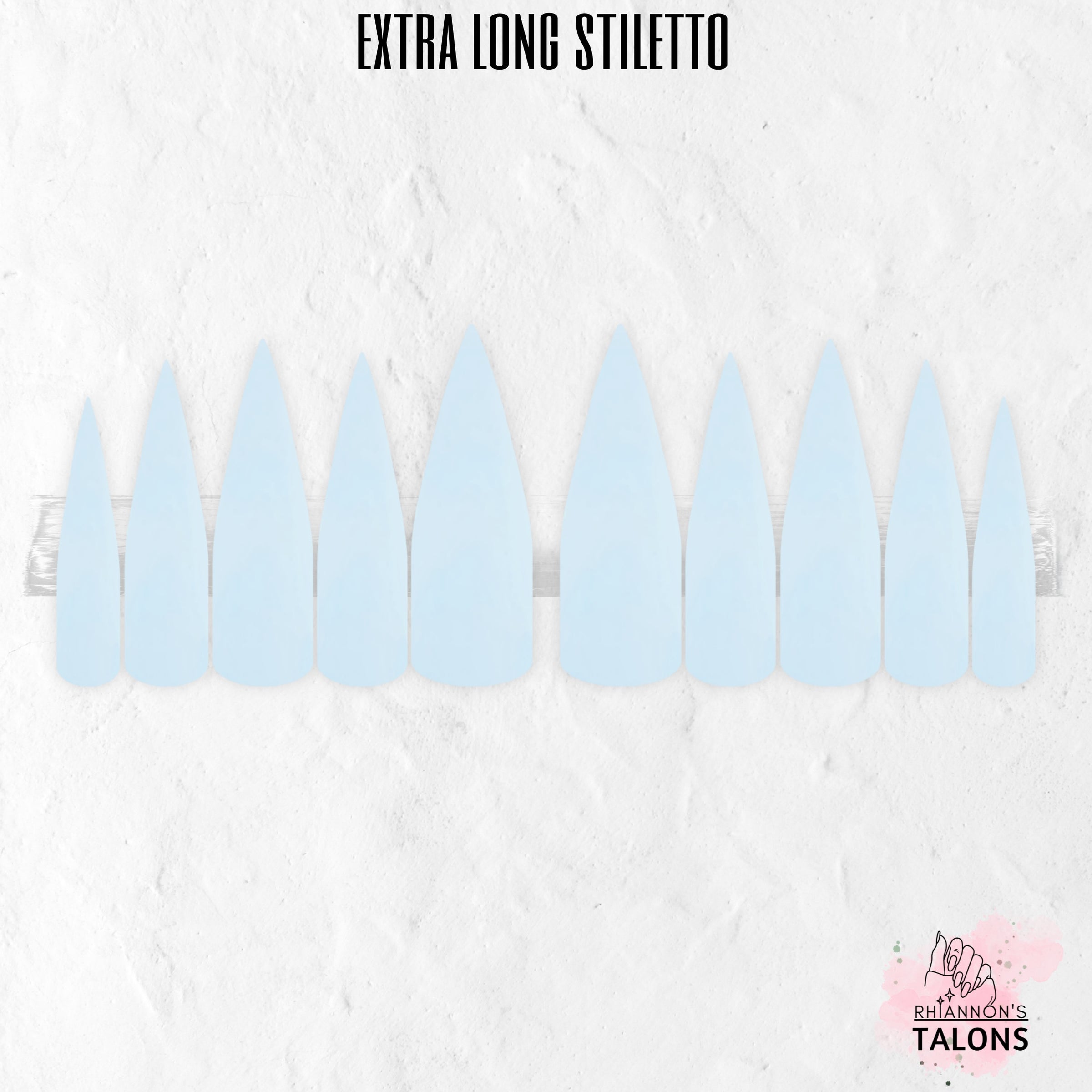 Azure Mist blue press-on nails