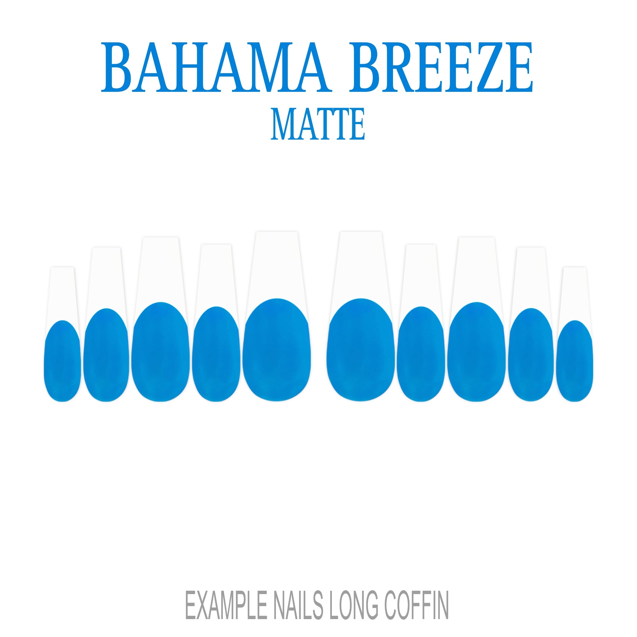 Bahama Breeze sky blue French tip press-on nails