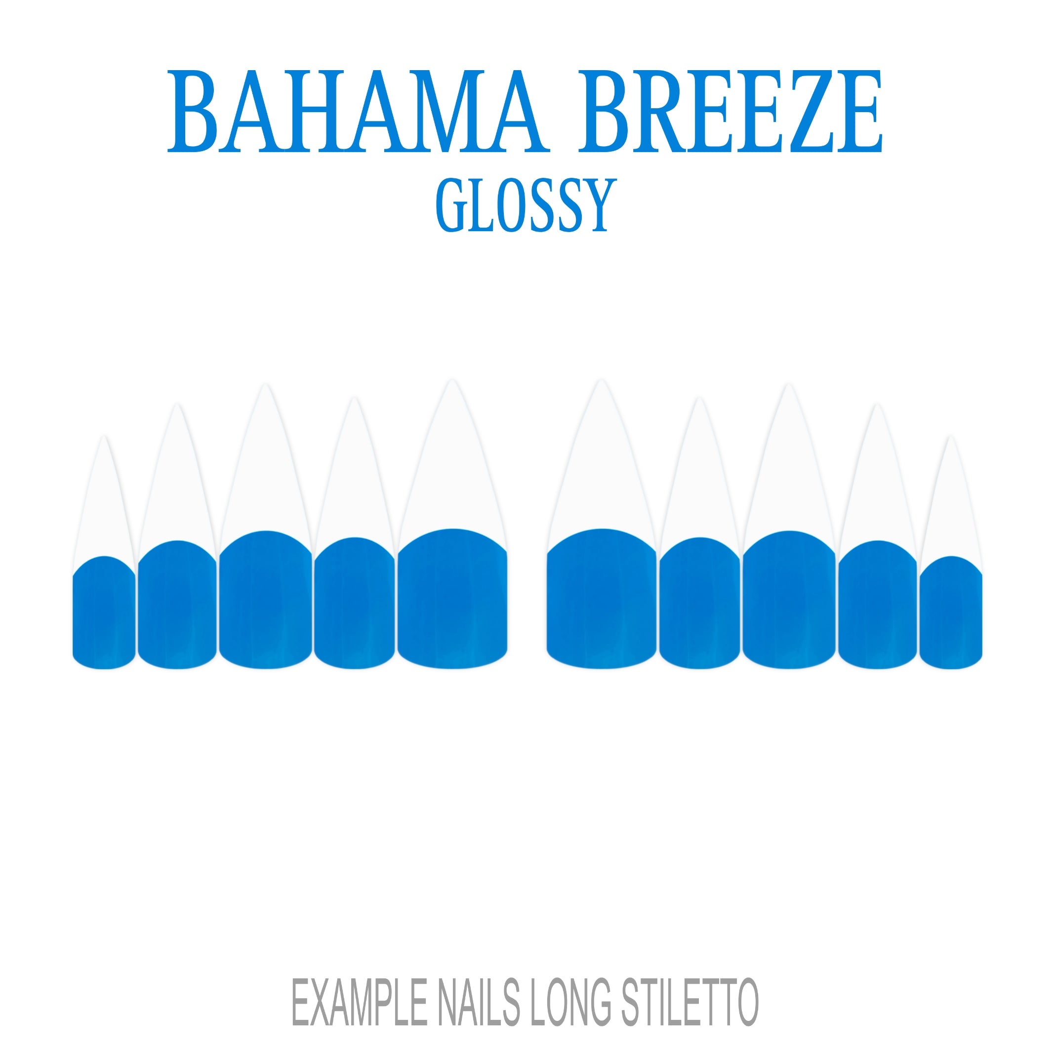 Bahama Breeze sky blue French tip press-on nails