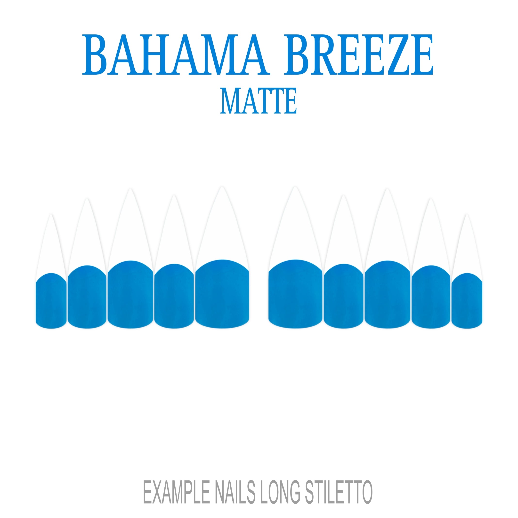 Bahama Breeze sky blue French tip press-on nails
