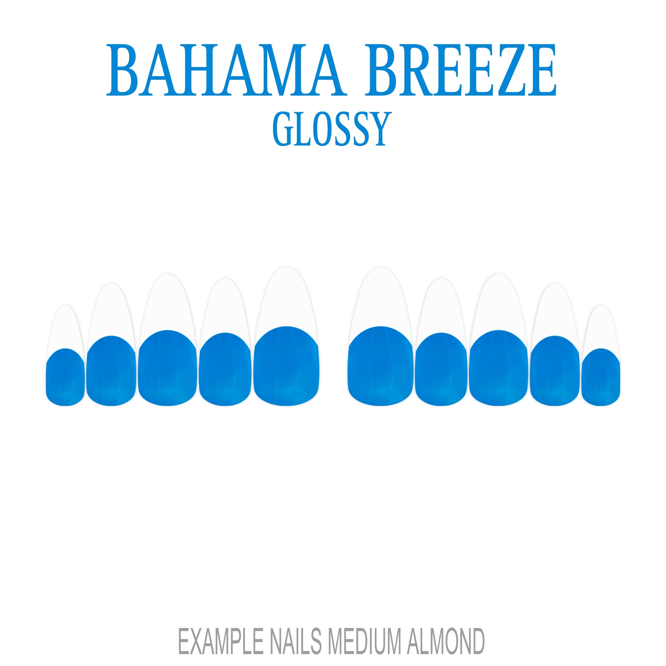 Bahama Breeze sky blue French tip press-on nails