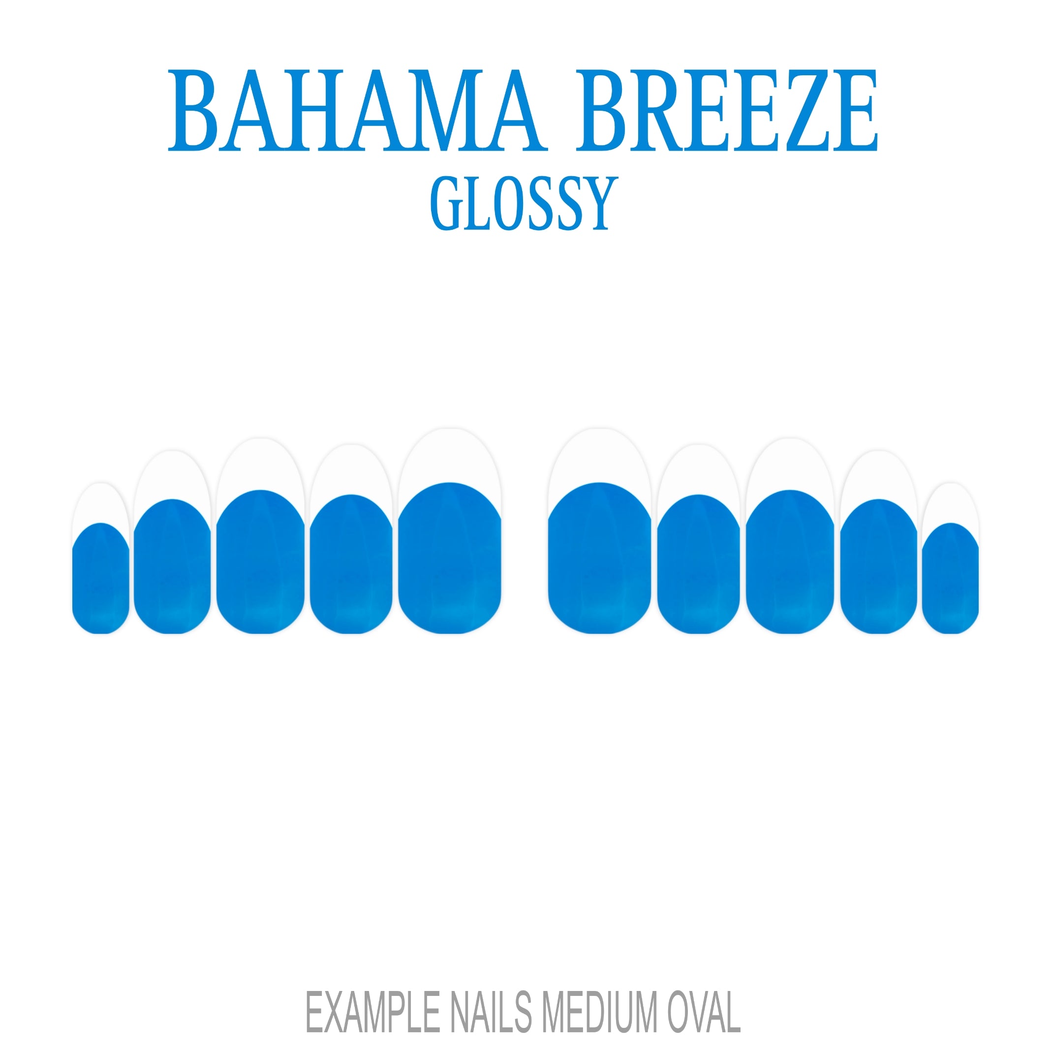 Bahama Breeze sky blue French tip press-on nails