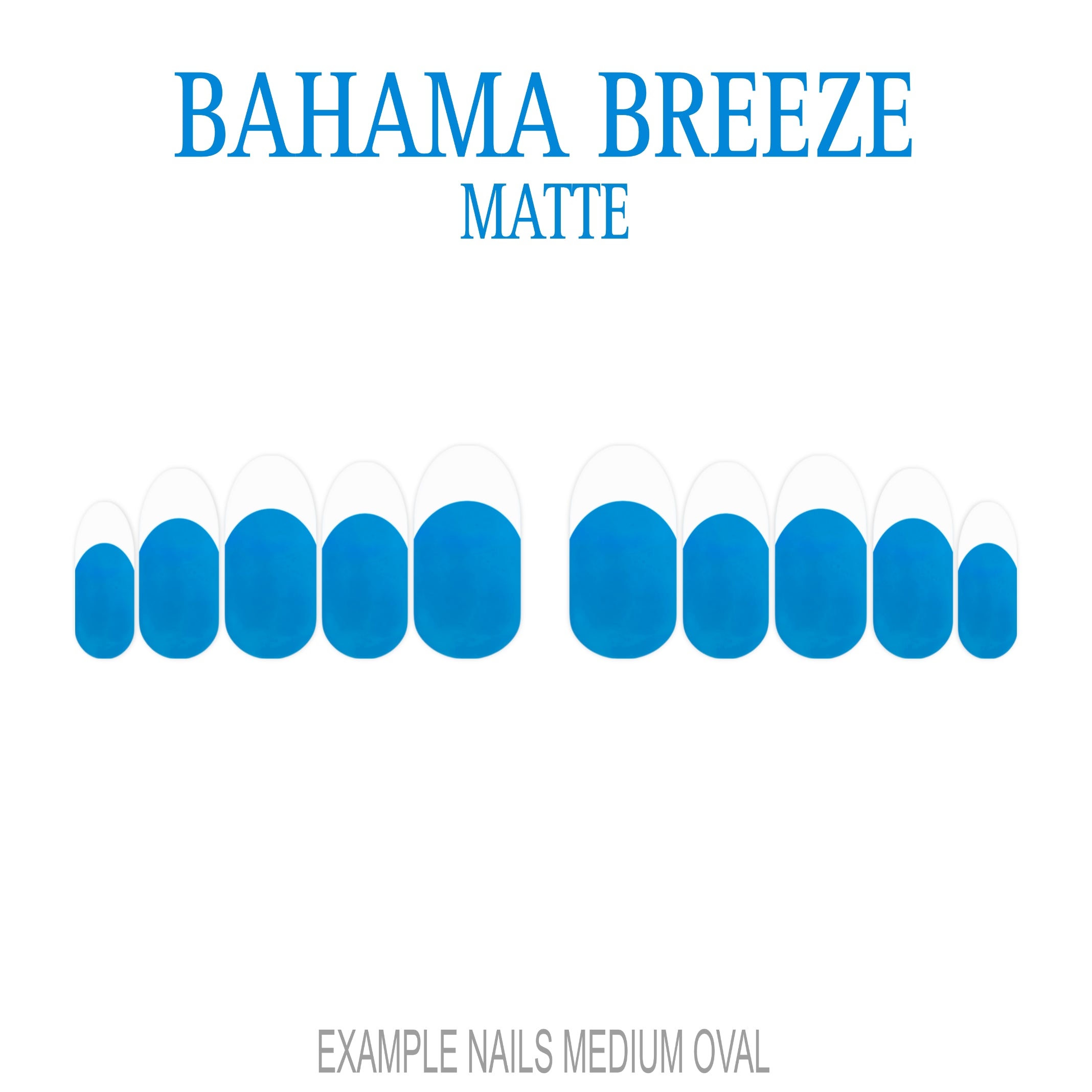 Bahama Breeze sky blue French tip press-on nails