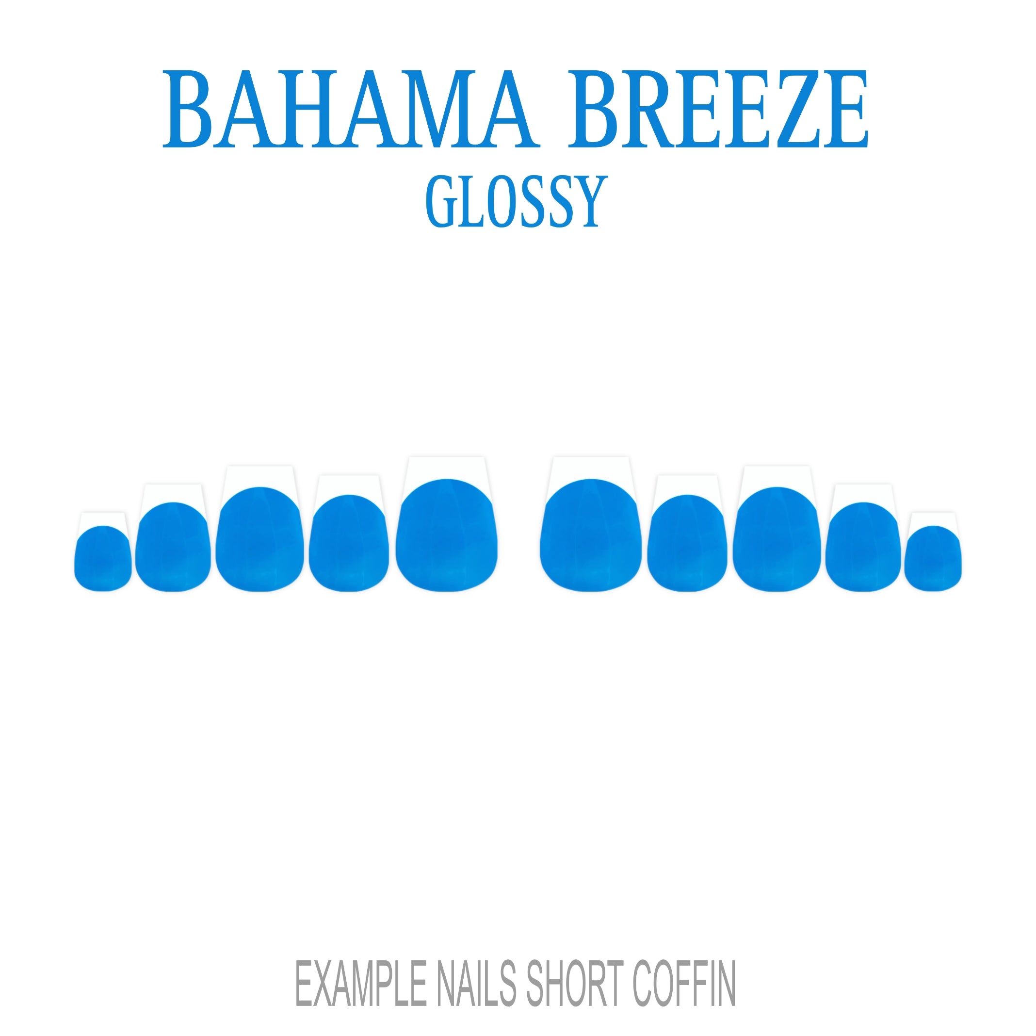 Bahama Breeze sky blue French tip press-on nails